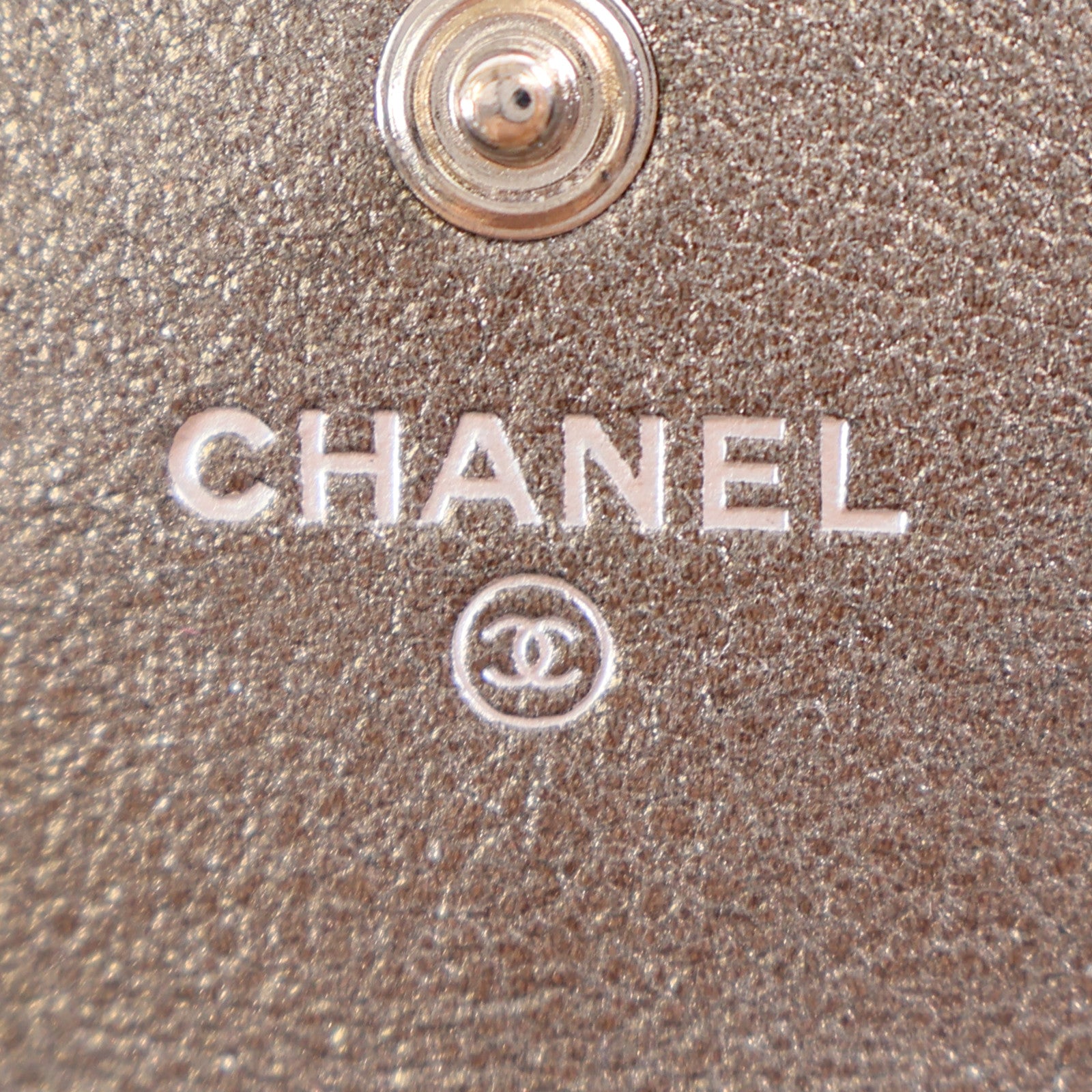 CHANEL CC SHW Wallet Calfskin Leather Silver