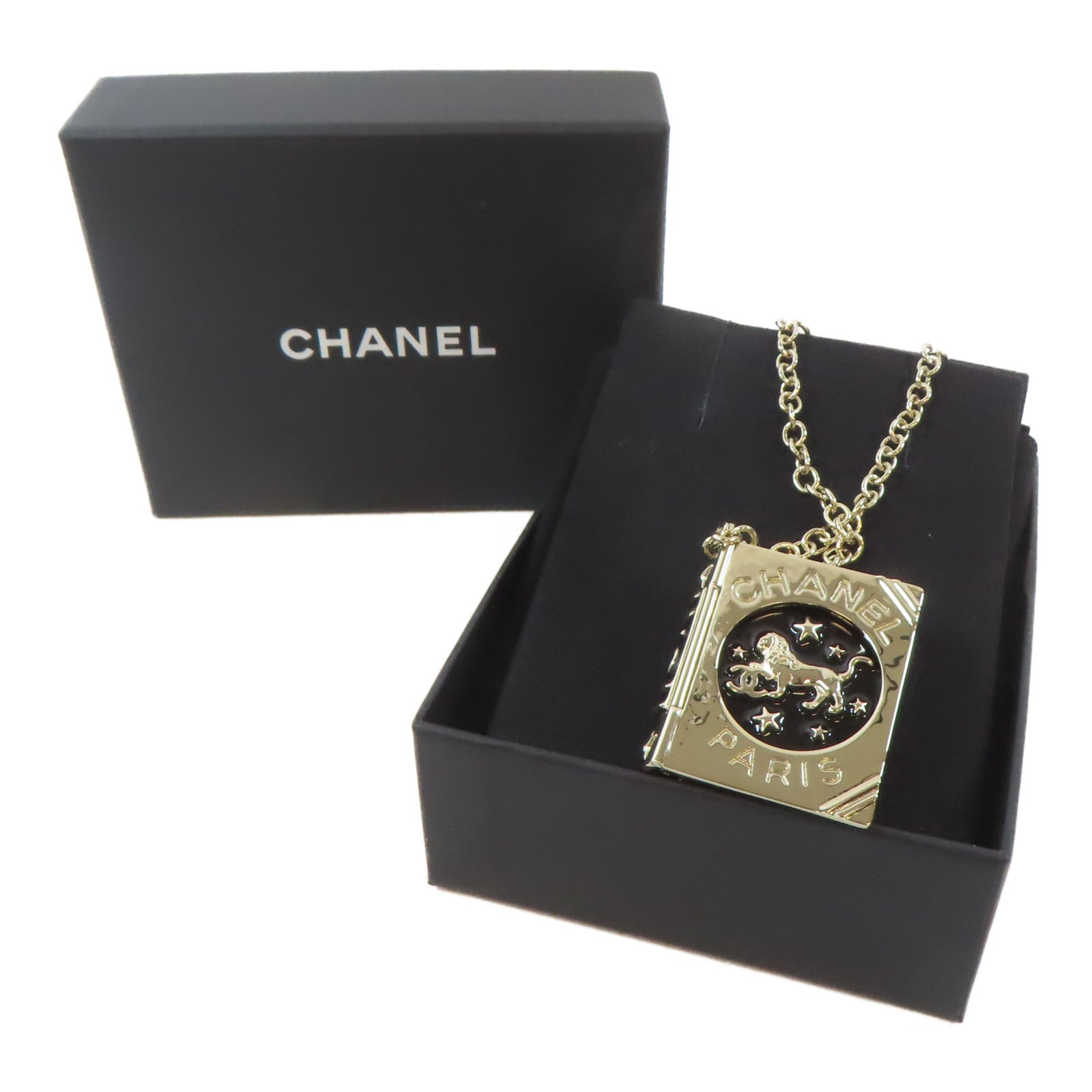 CHANEL 金屬Necklace項鍊金色/黑色