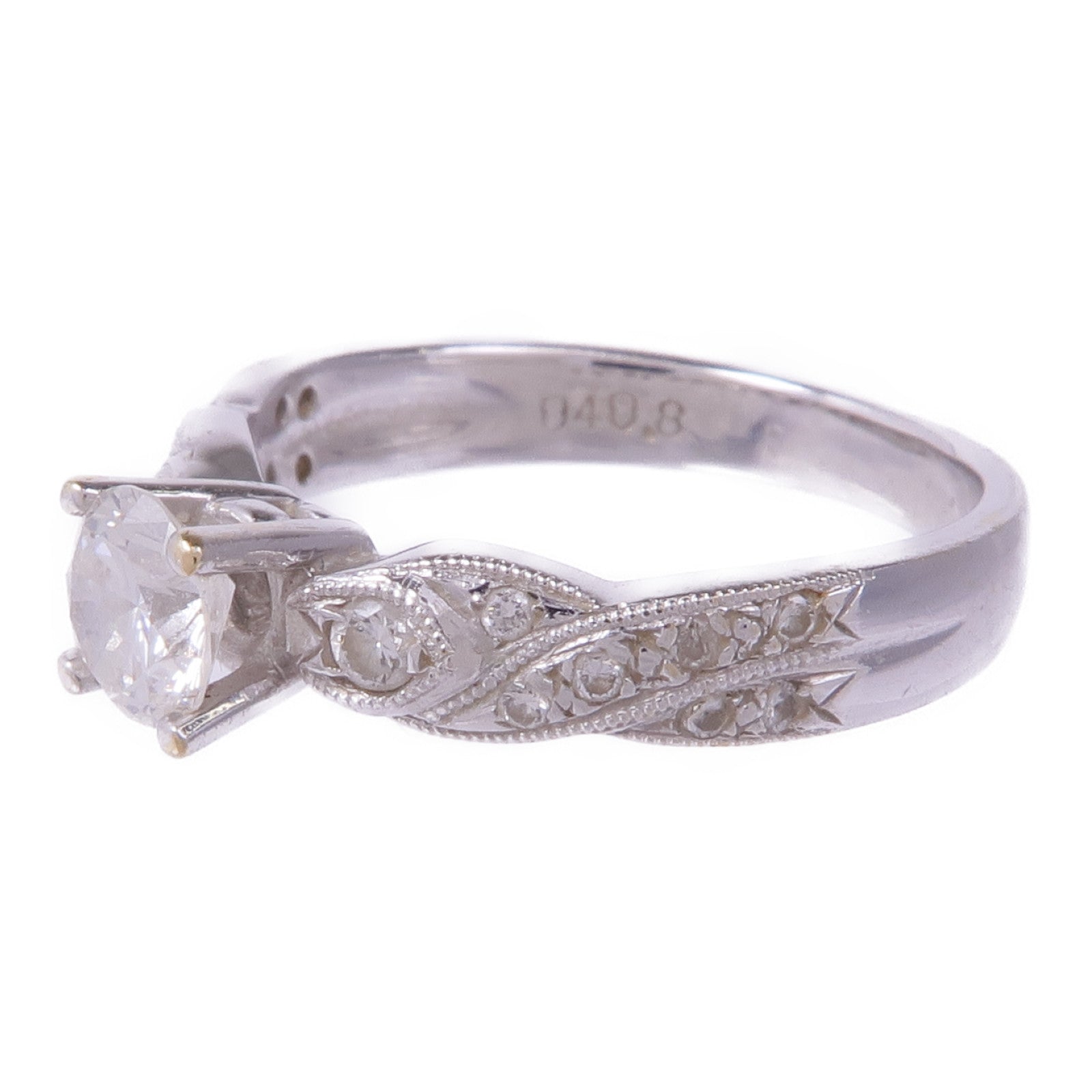 JEWELRY 【激減優惠】18K白金Diamond Ring鑽石戒指US#4.5
