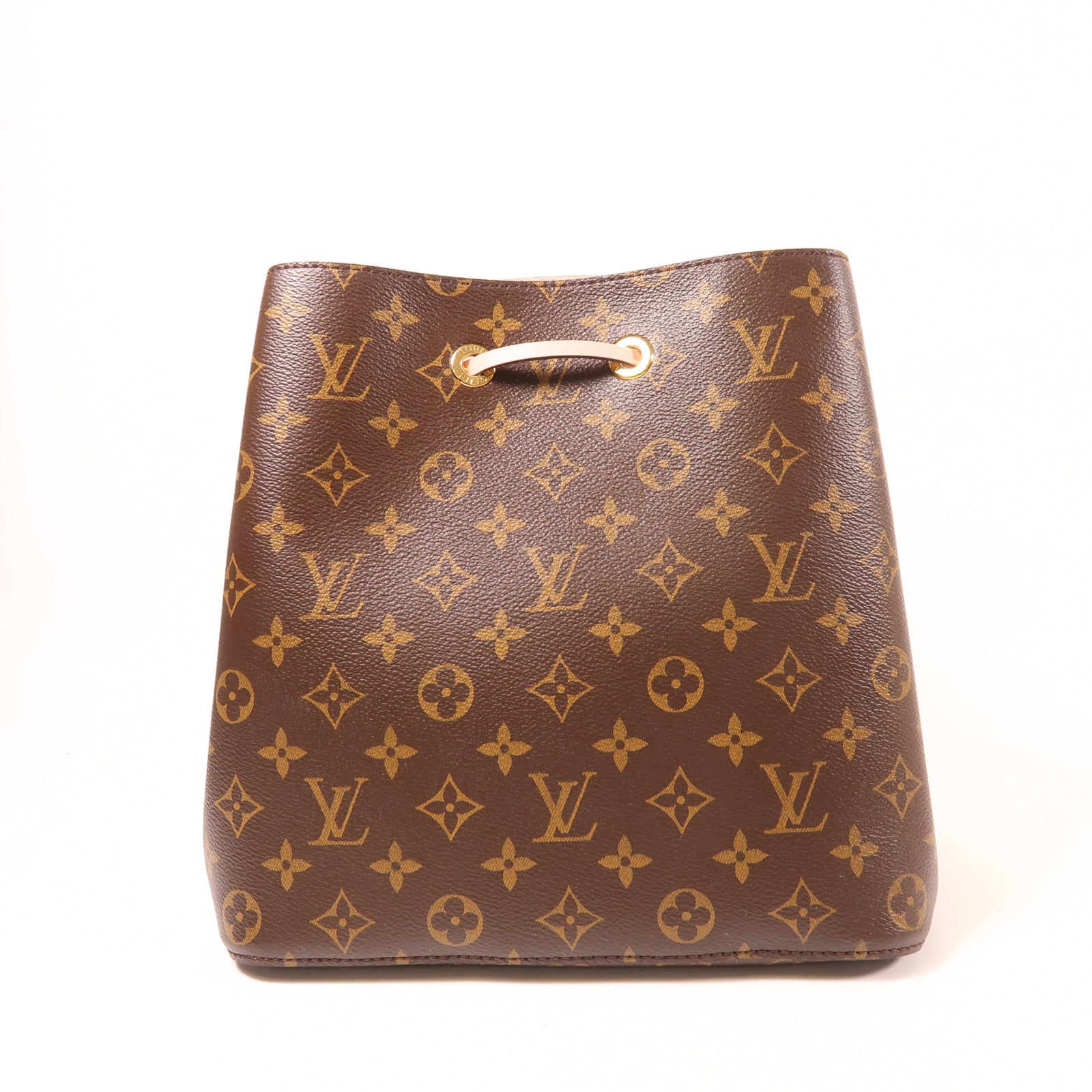 LOUIS VUITTON Monogram Neo Noe金扣手挽肩背兩用袋棕色/粉紅色