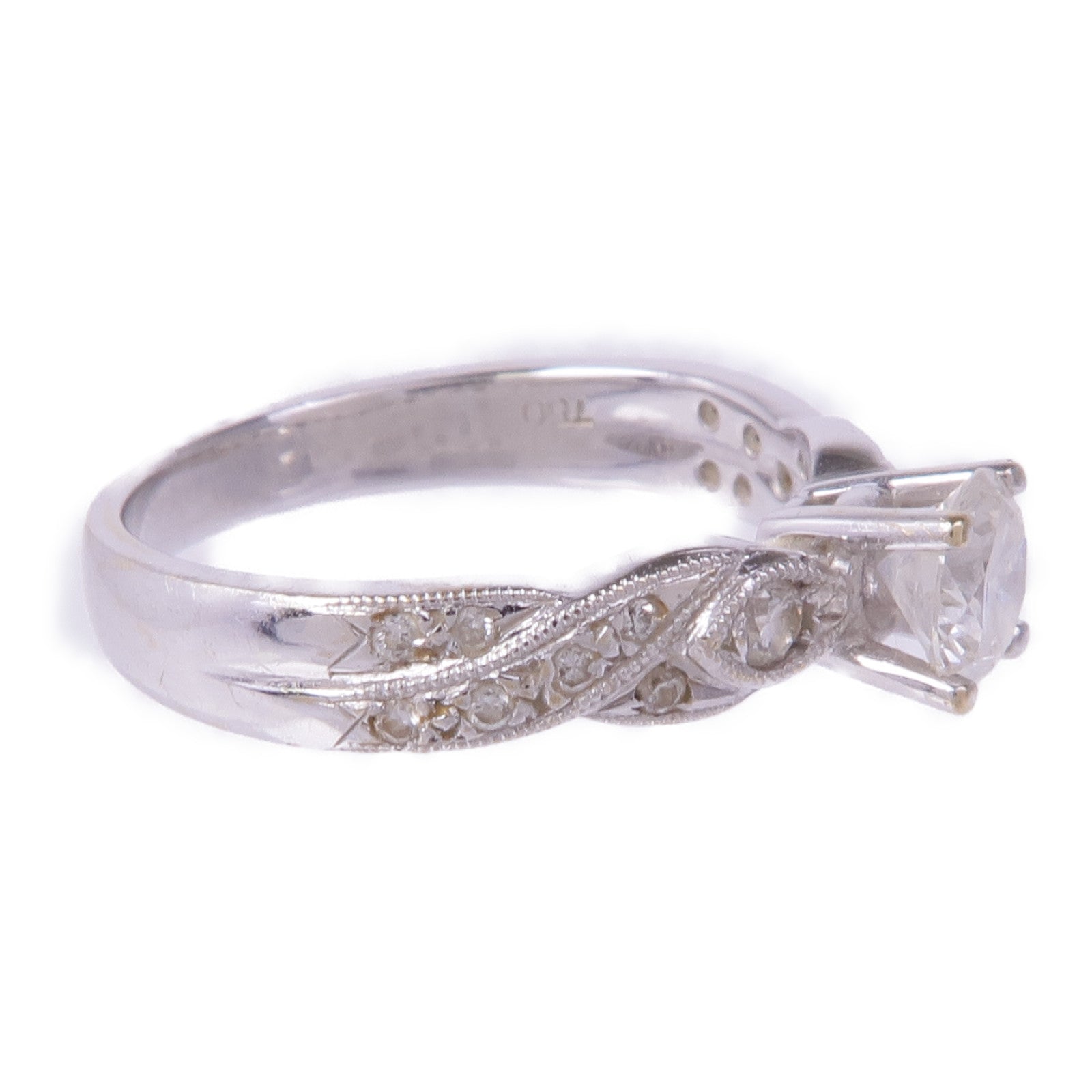 JEWELRY 【激減優惠】18K白金Diamond Ring鑽石戒指US#4.5