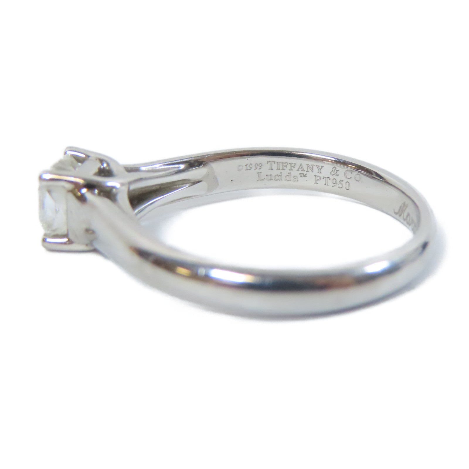 TIFFANY＆CO 【激減優惠】PT950鉑金Ring 0.53ct鑽石戒指US#5