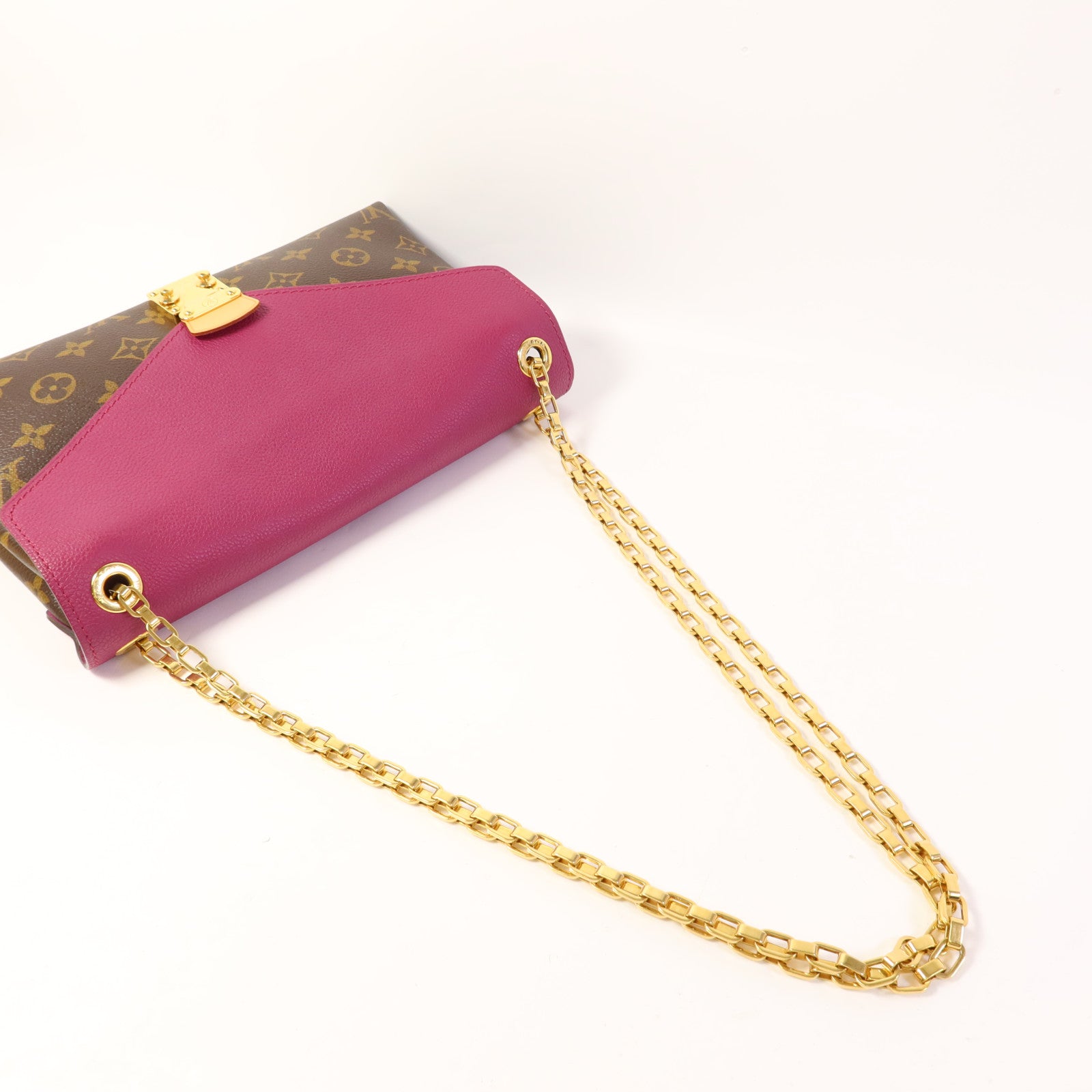 LOUIS VUITTON Monogram Pallas Chain金扣鏈帶肩背袋