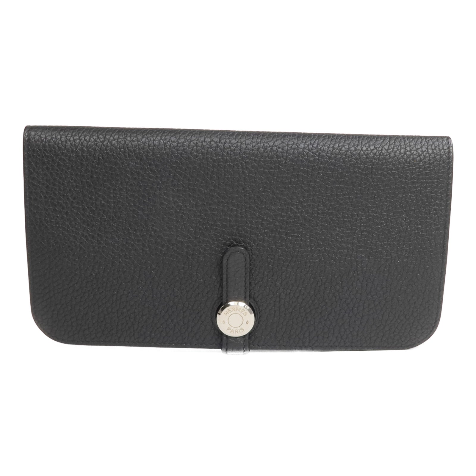 HERMES Togo皮革Dogon GM長錢包Noir