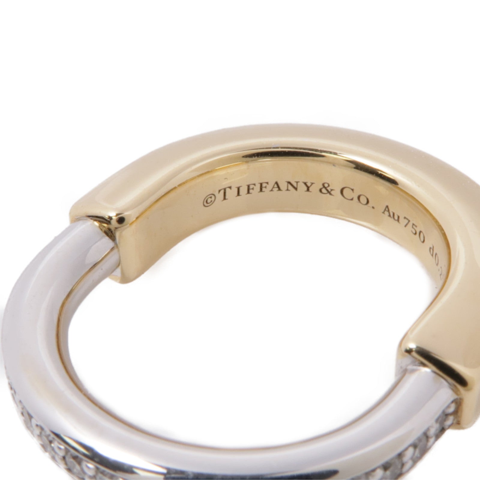 TIFFANY＆CO 【激減優惠】18K玫瑰金/白金Diamond Ring鑽石戒指US#5.75