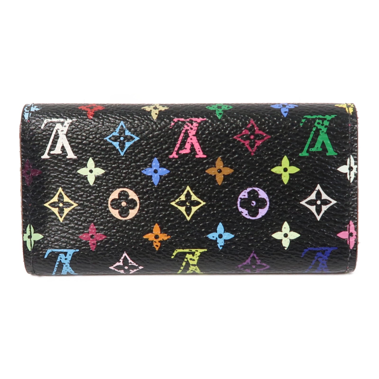 LOUIS VUITTON 【激減優惠】Monogram Multicolore Key Holder金扣鑰匙扣黑色