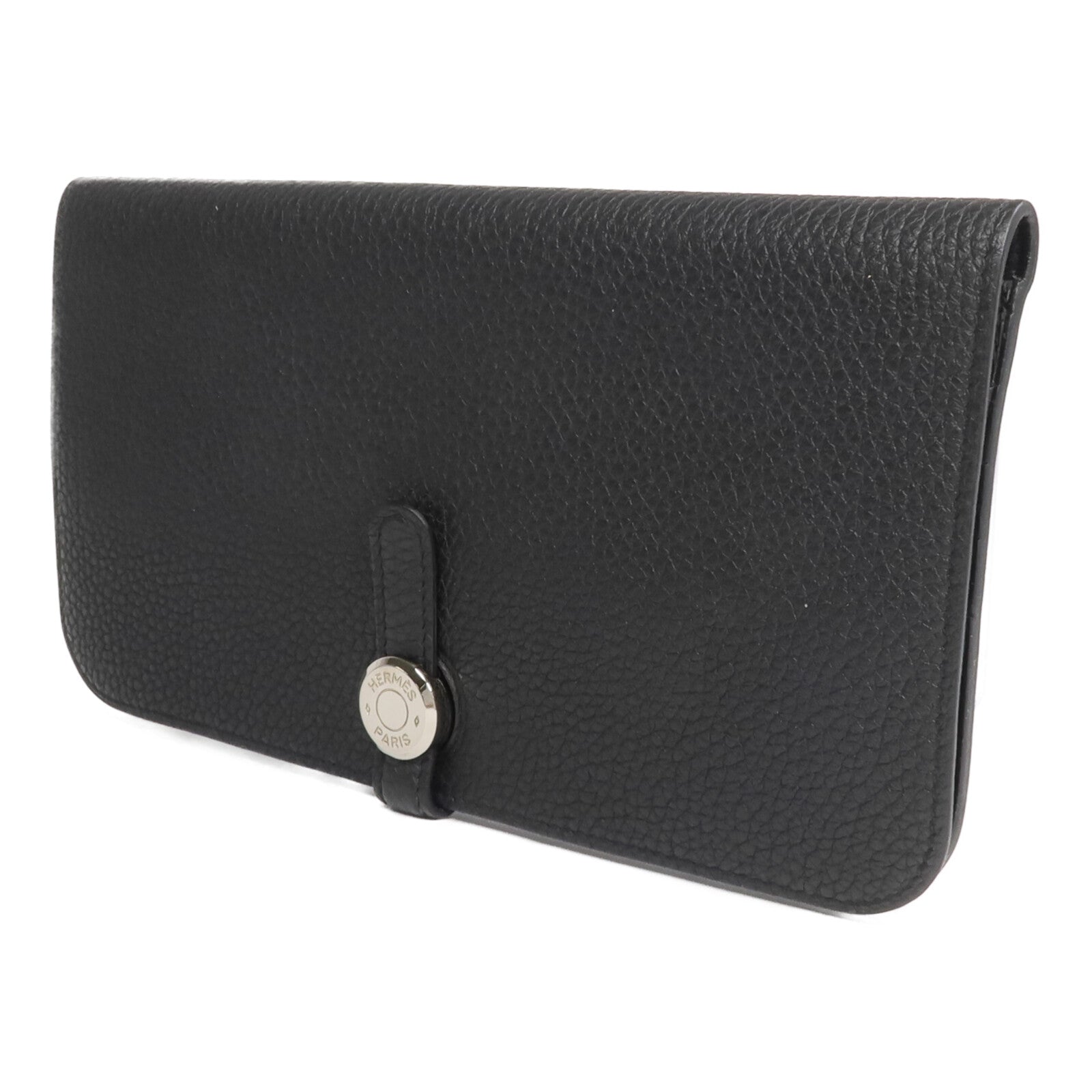 HERMES Togo皮革Dogon GM長錢包Noir