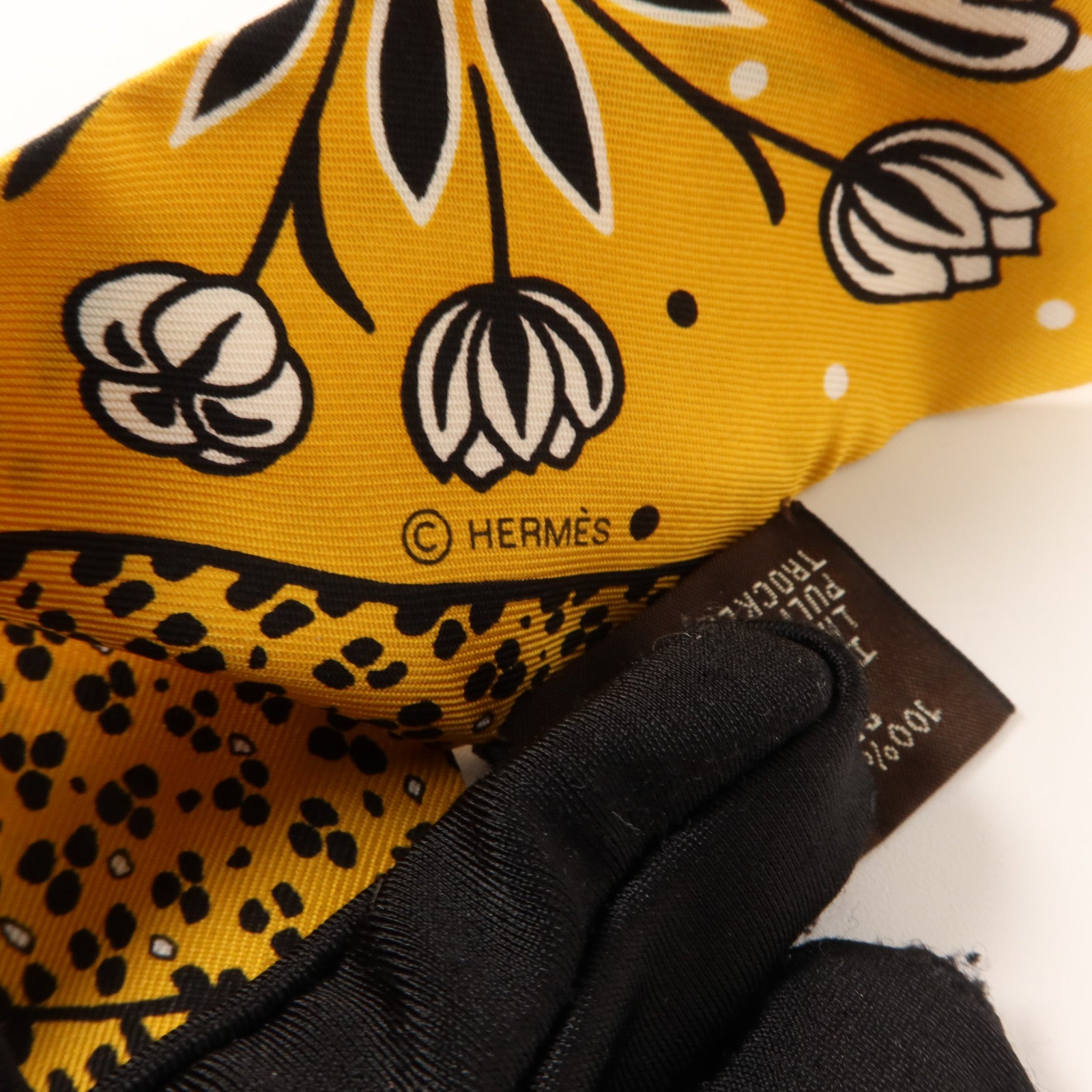 HERMES 絲質Twilly絲巾