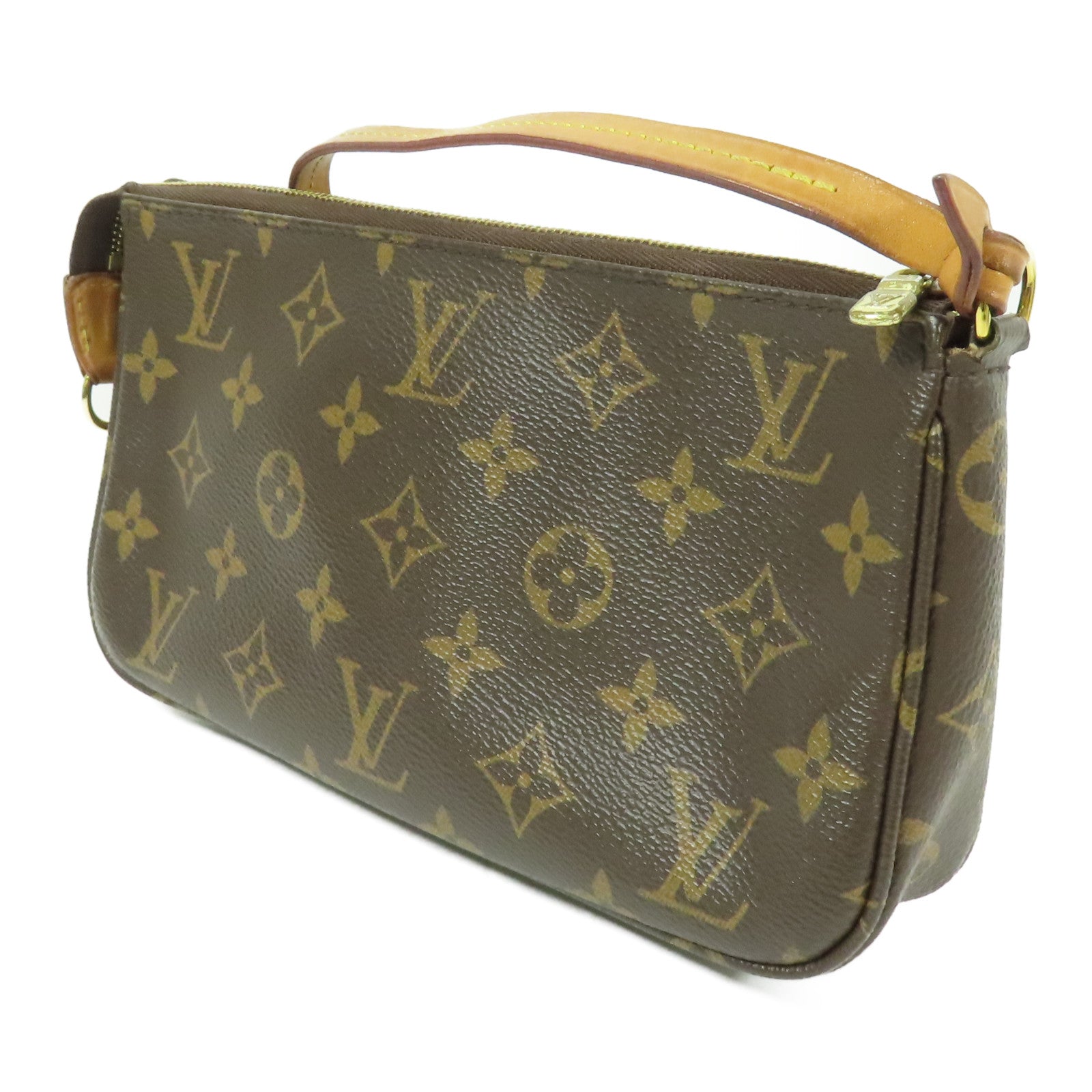 LOUIS VUITTON Monogram Pochette Accessoires金扣手挽袋