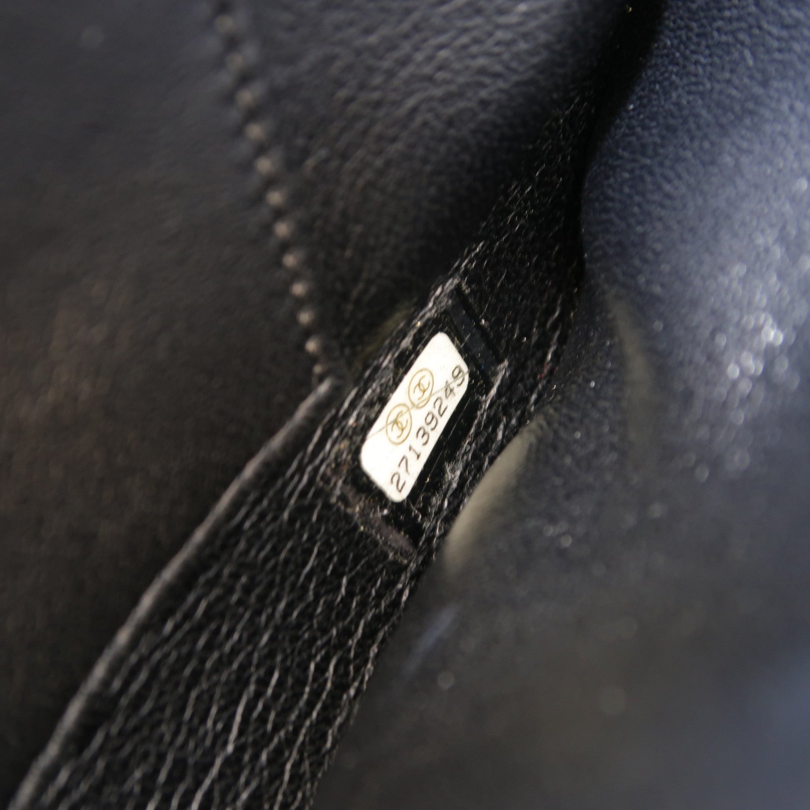 CHANEL 牛皮皮革Chain Shoulder Bag銀扣手挽肩背兩用袋黑色