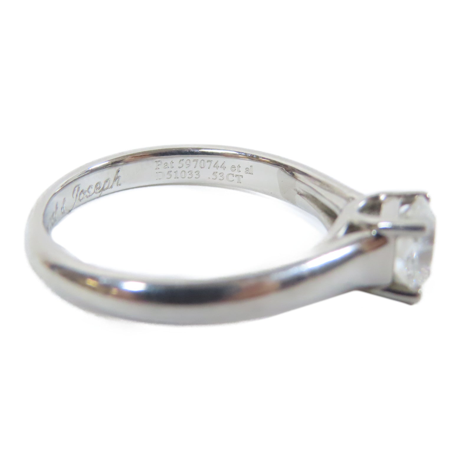 TIFFANY＆CO 【激減優惠】PT950鉑金Ring 0.53ct鑽石戒指US#5