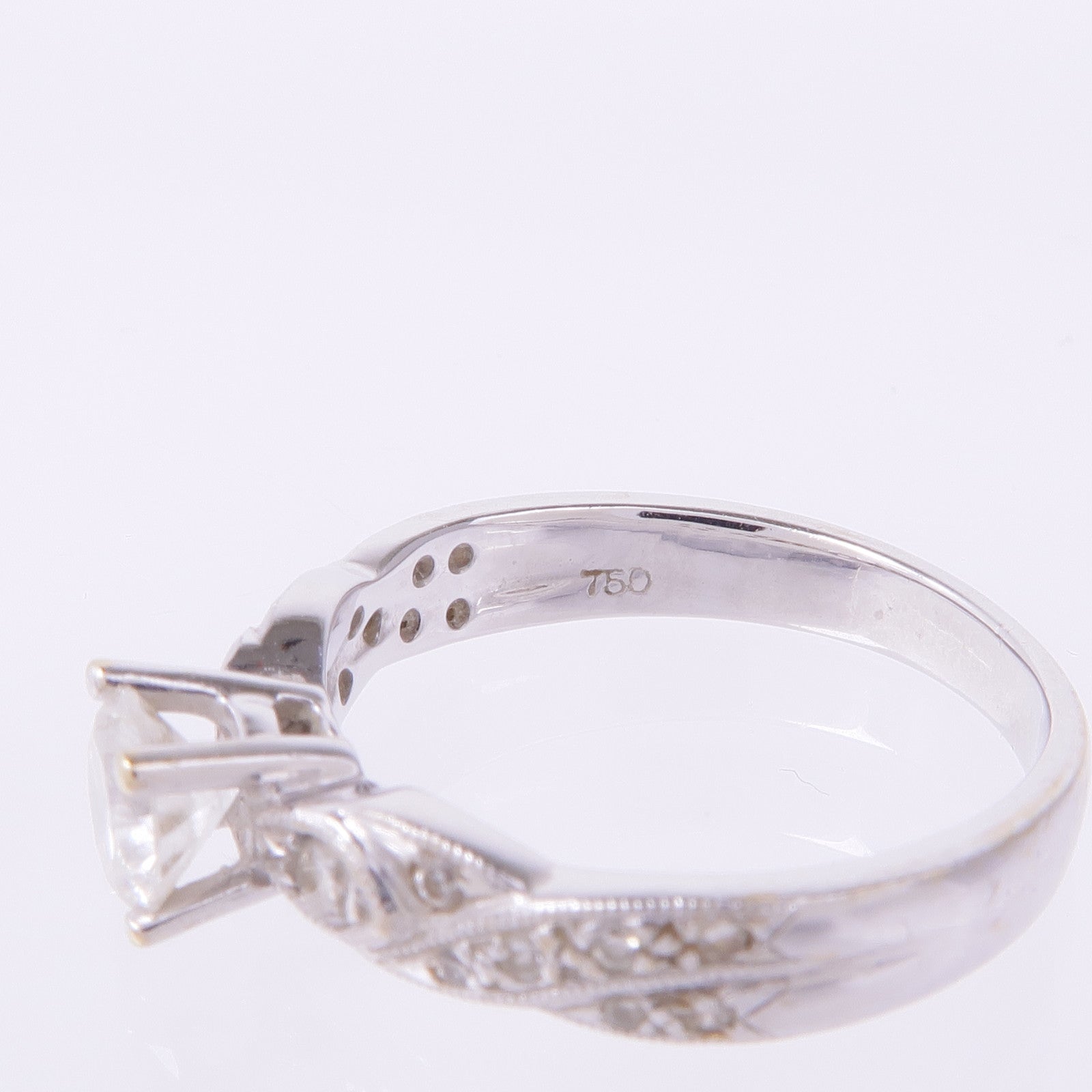 JEWELRY 【激減優惠】18K白金Diamond Ring鑽石戒指US#4.5