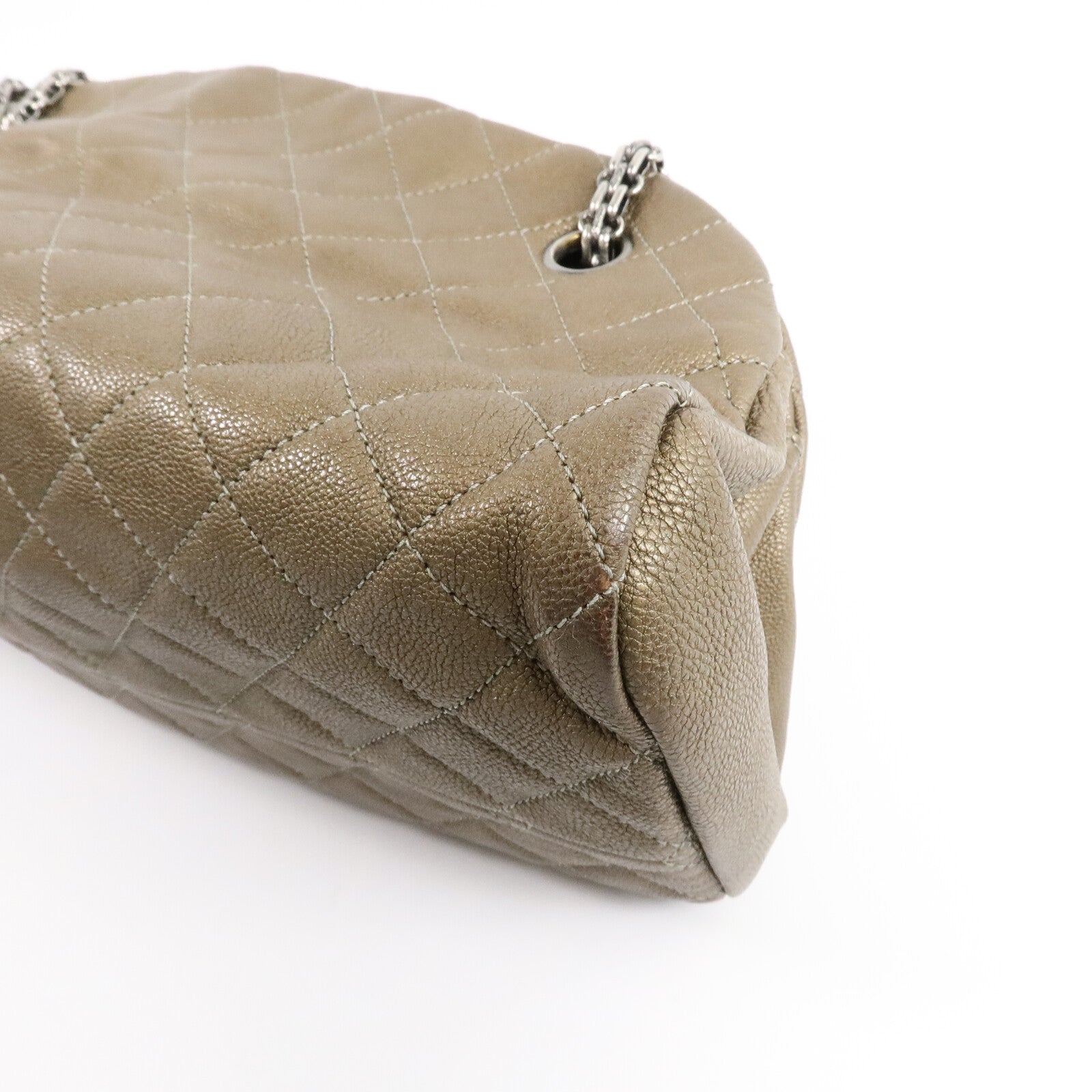 CHANEL 牛皮皮革Just Mademoiselle Bowling Bag鏈帶肩背袋