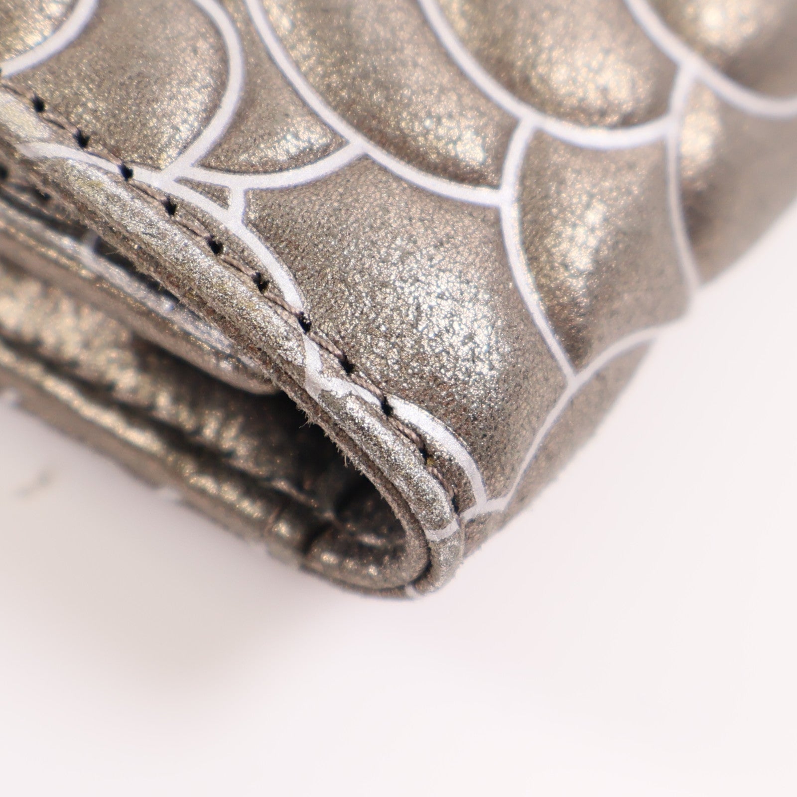 CHANEL 牛皮皮革Wallet銀扣錢包