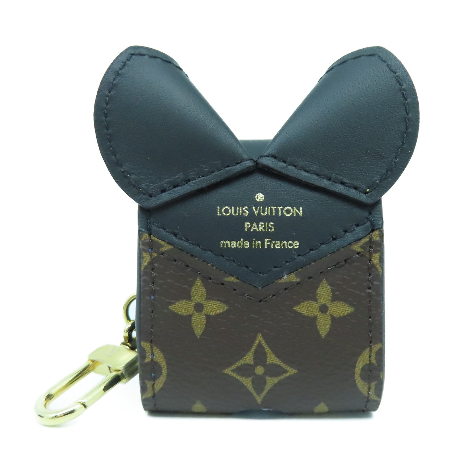 LOUIS VUITTON 【激減優惠】Monogram Earphone Case金扣耳機套啡色