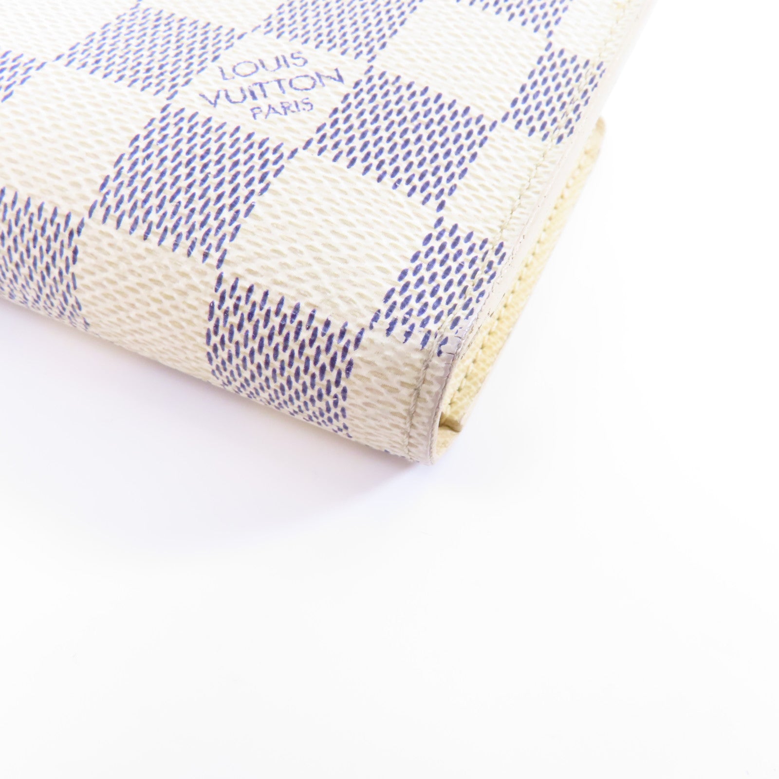 LOUIS VUITTON (PRICE DOWN) LV GHW Wallet N61676 Damier Azur White