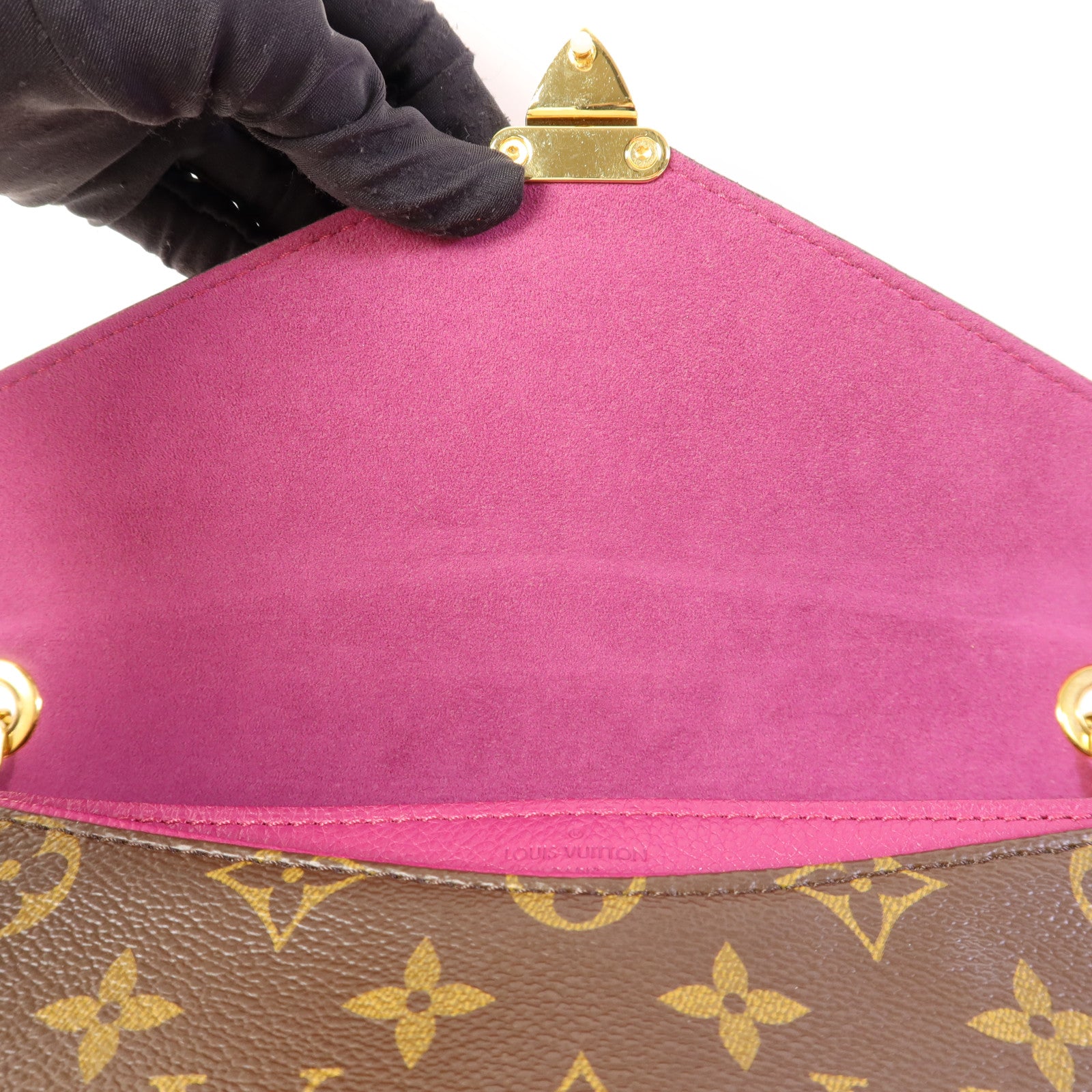 LOUIS VUITTON Monogram Pallas Chain金扣鏈帶肩背袋