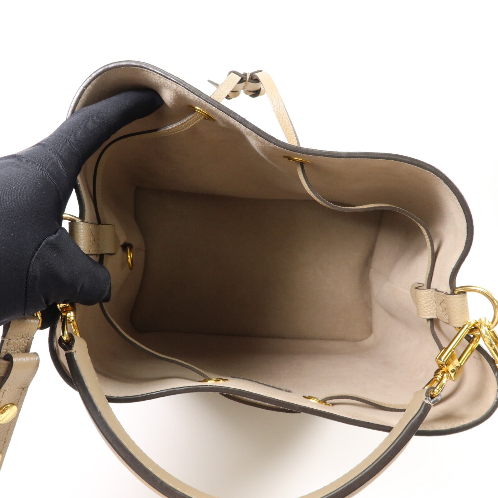 LOUIS VUITTON Monogram Empreinte Neo Noe MM手挽肩背兩用袋