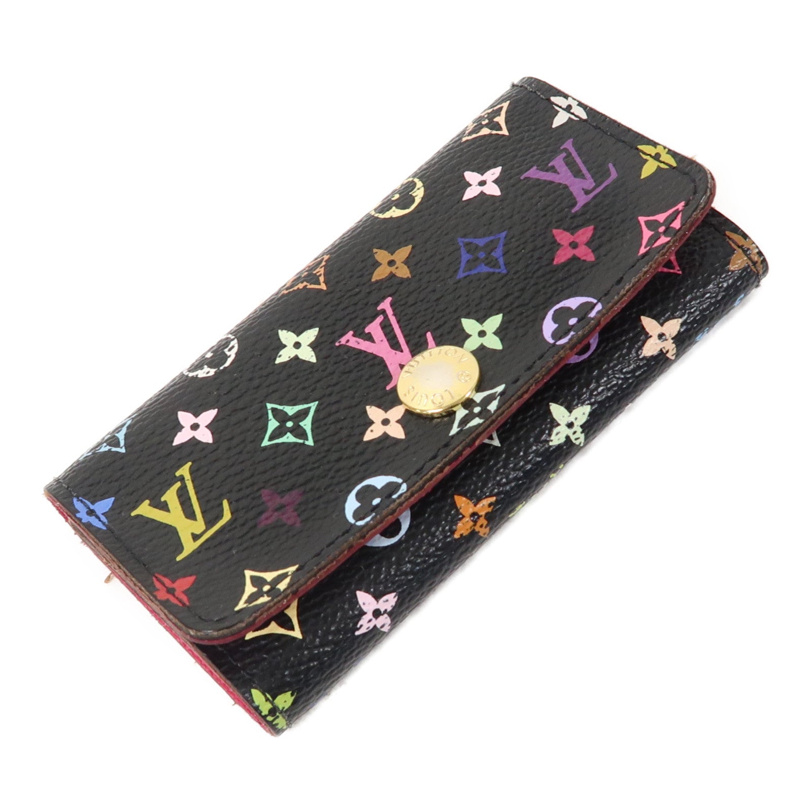 LOUIS VUITTON 【激減優惠】Monogram Multicolore Key Holder金扣鑰匙扣黑色