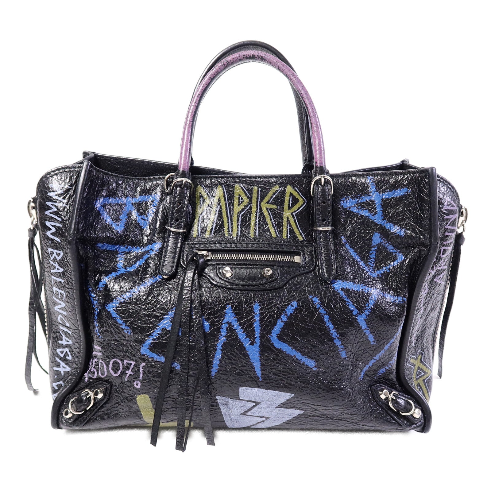 BALENCIAGA 牛皮皮革Papier A6 Graffiti Tote手挽袋