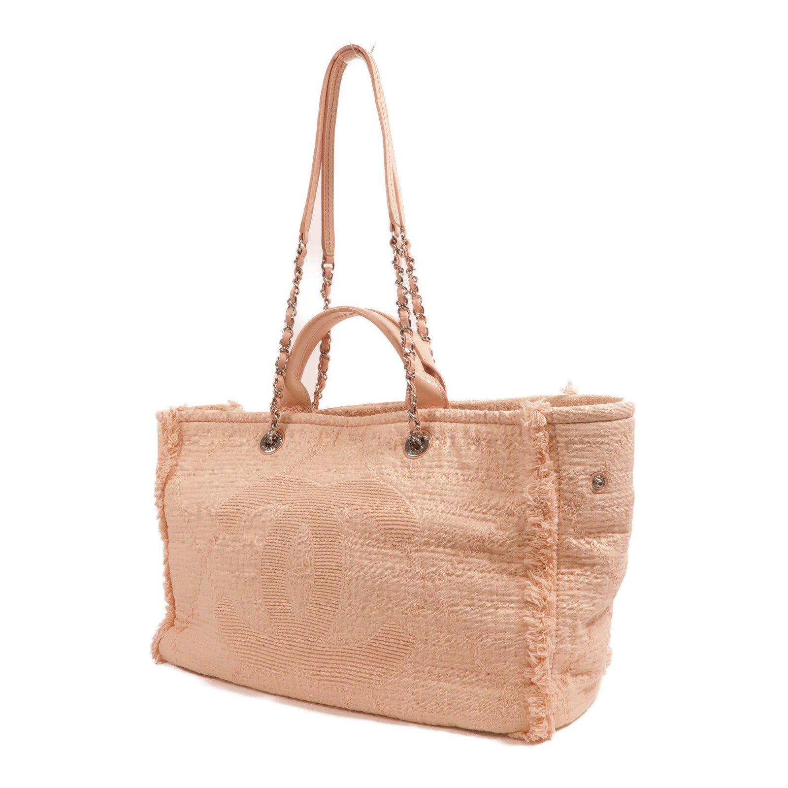 CHANEL 帆布Deauville Tote Bag手挽肩背兩用袋