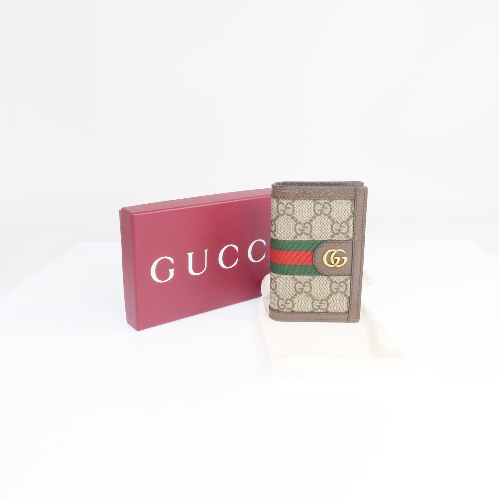GUCCI 【激減優惠】塗層帆布Card Case金扣卡片套