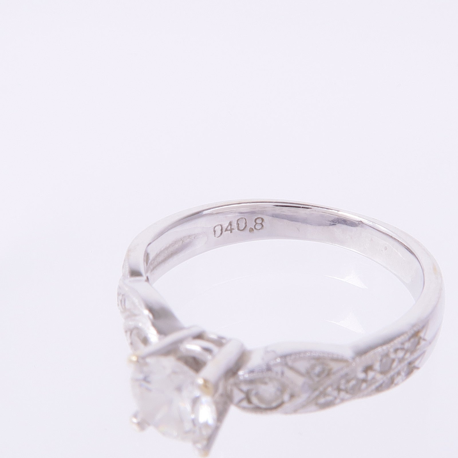 JEWELRY 【激減優惠】18K白金Diamond Ring鑽石戒指US#4.5