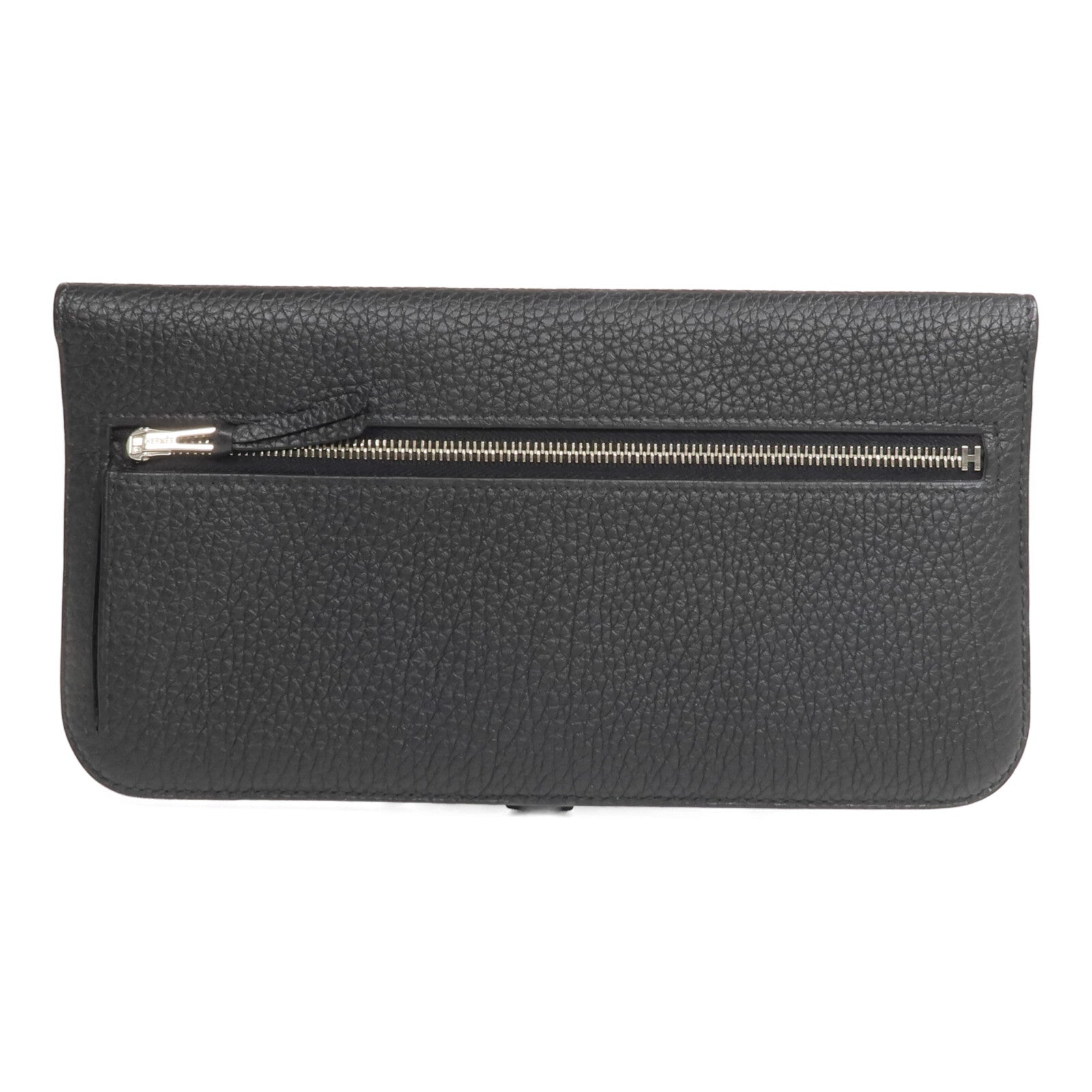 HERMES Togo皮革Dogon GM長錢包Noir