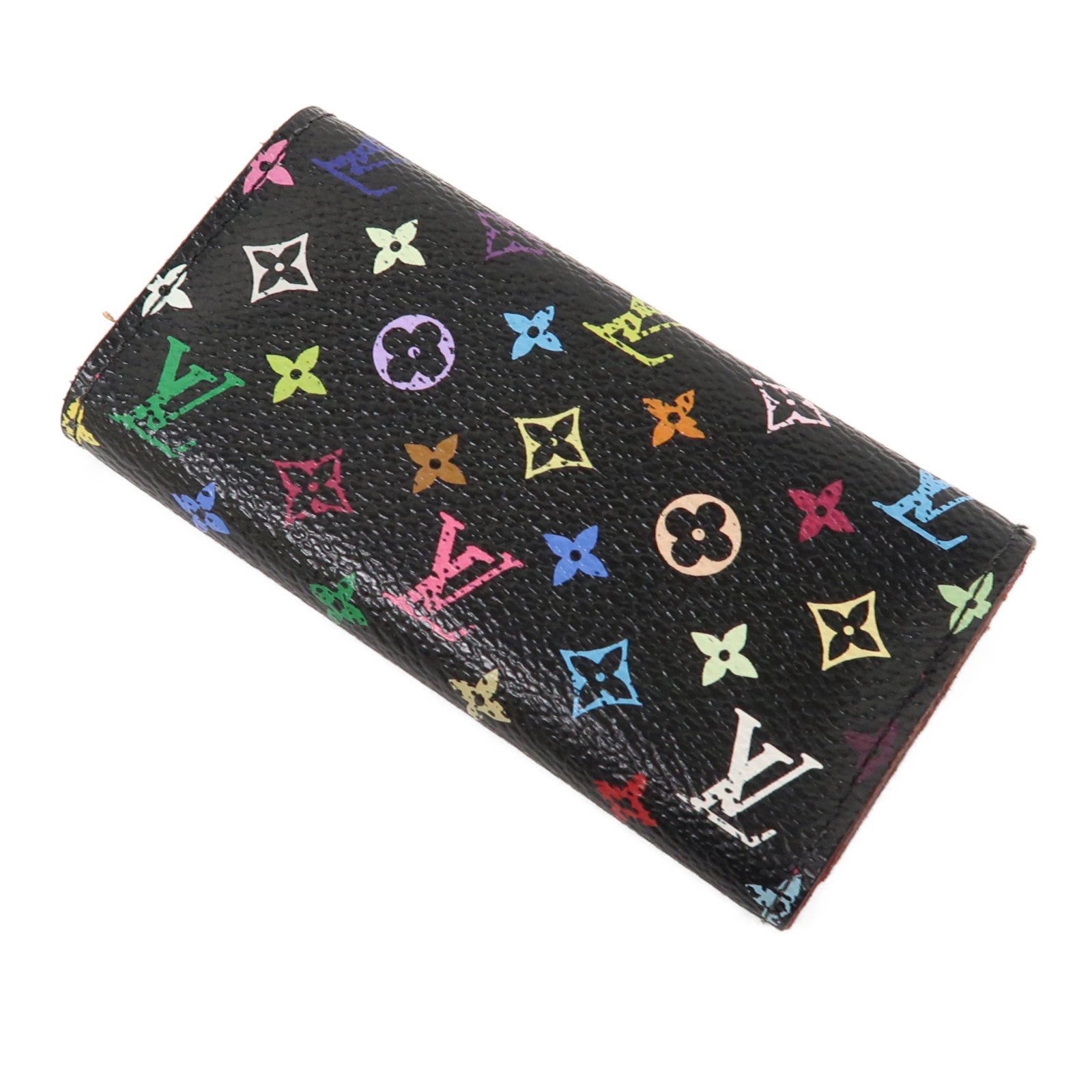 LOUIS VUITTON 【激減優惠】Monogram Multicolore Key Holder金扣鑰匙扣黑色