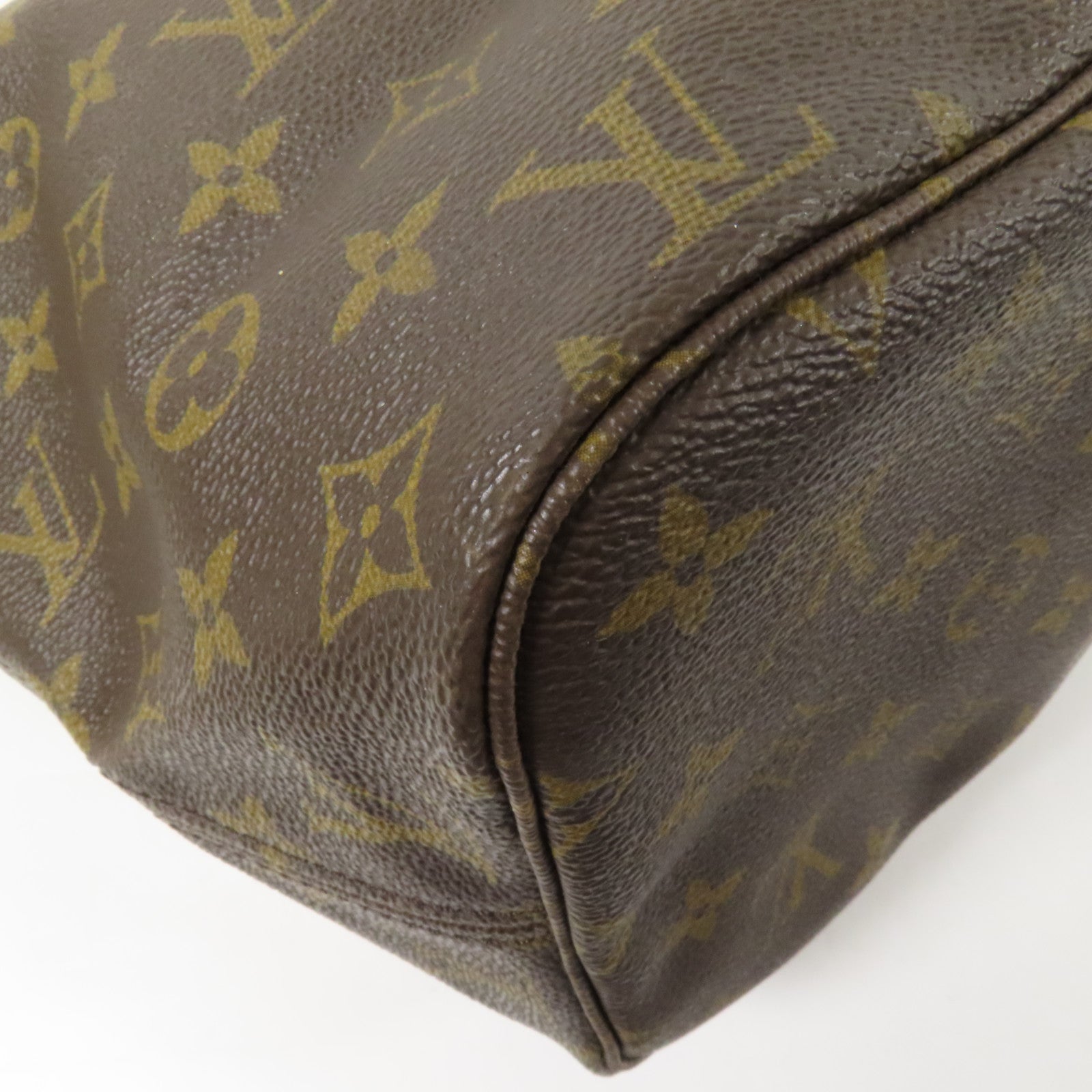 LOUIS VUITTON Monogram Neverfull MM金扣手挽袋