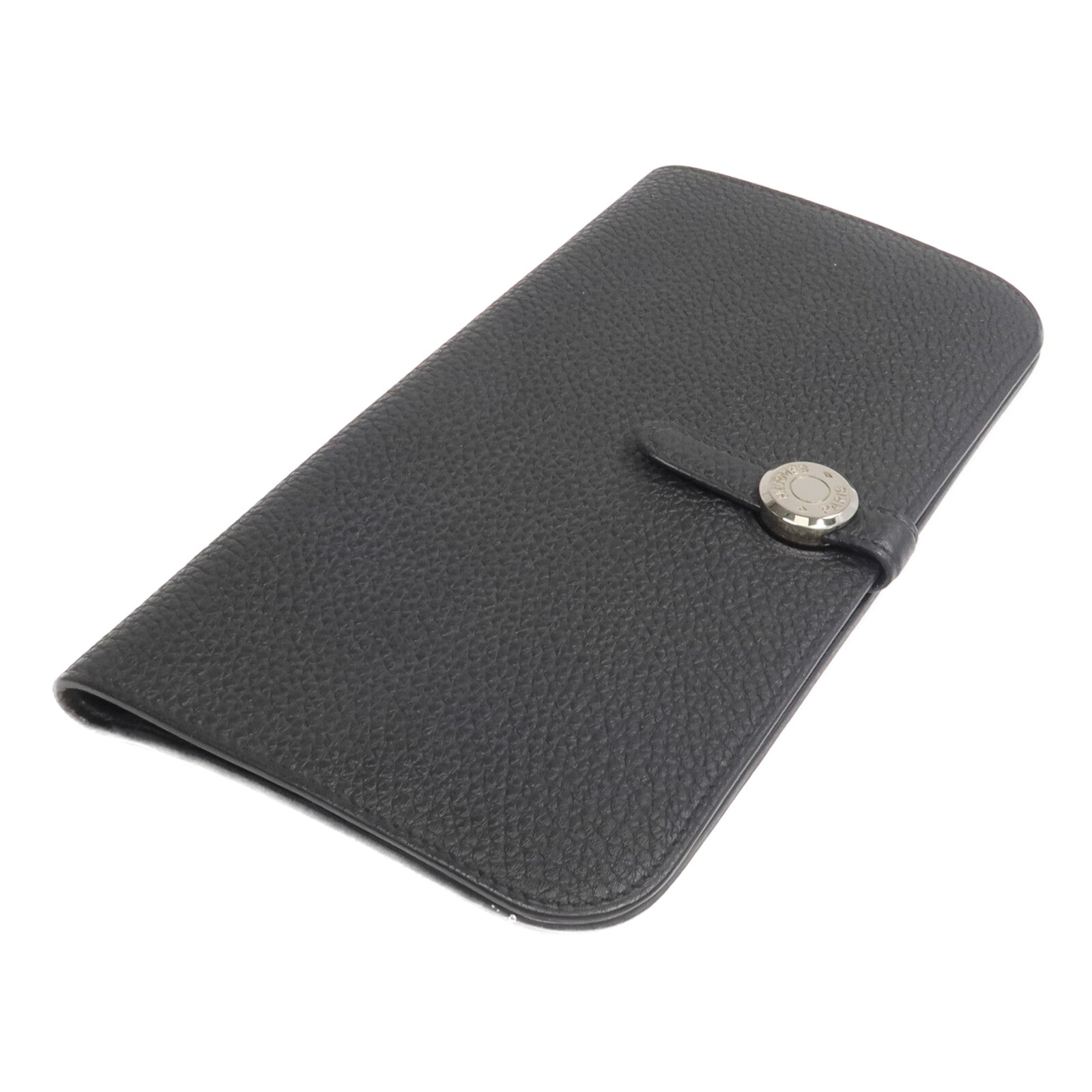 HERMES Togo皮革Dogon GM長錢包Noir