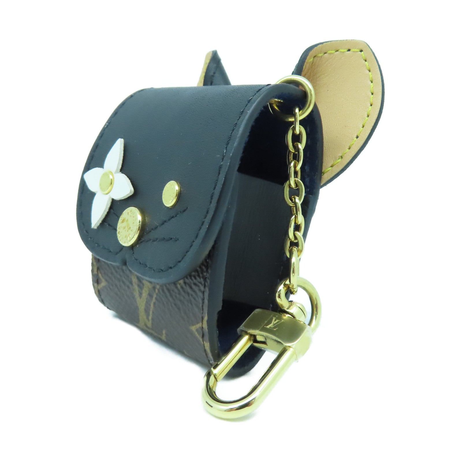 LOUIS VUITTON 【激減優惠】Monogram Earphone Case金扣耳機套啡色