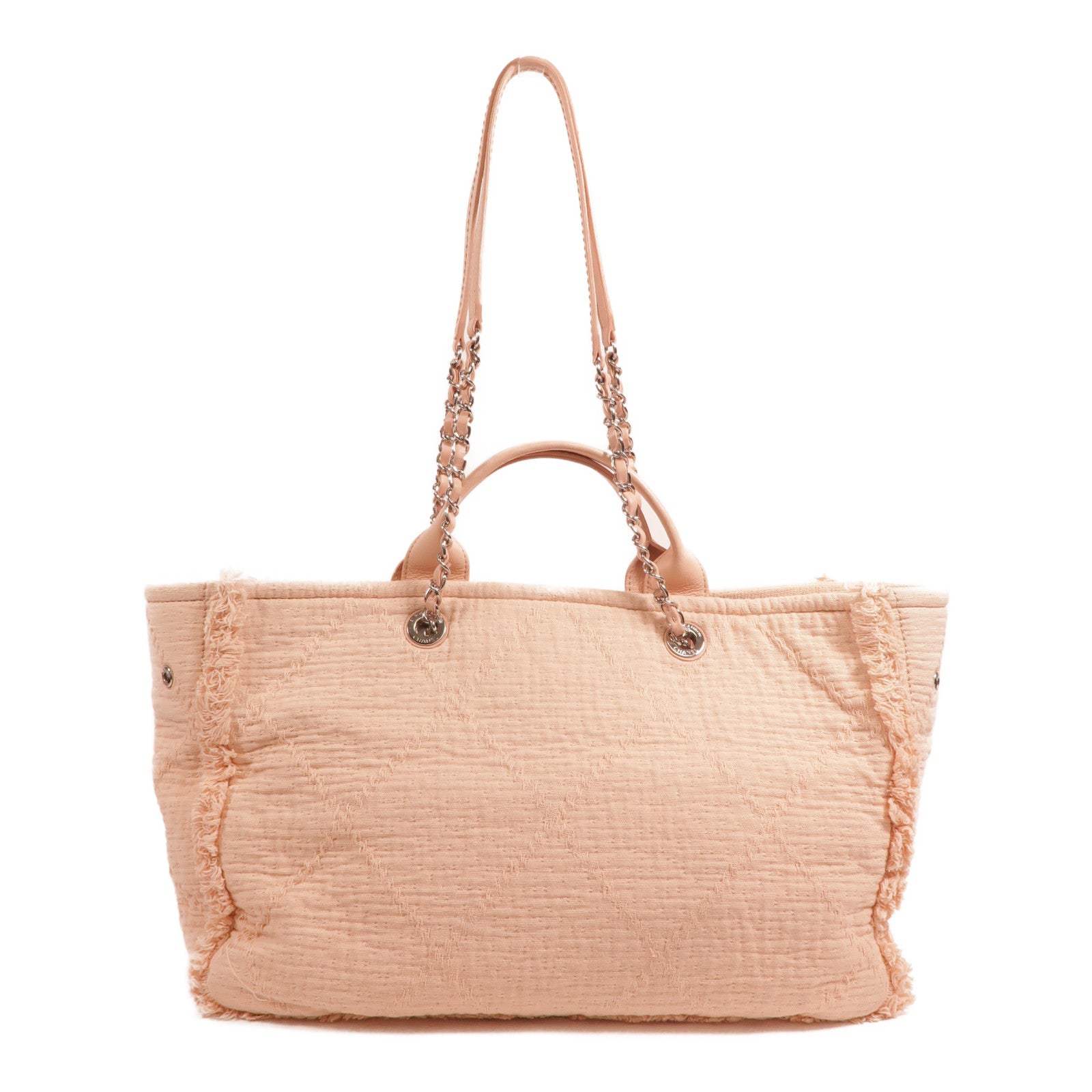 CHANEL 帆布Deauville Tote Bag手挽肩背兩用袋