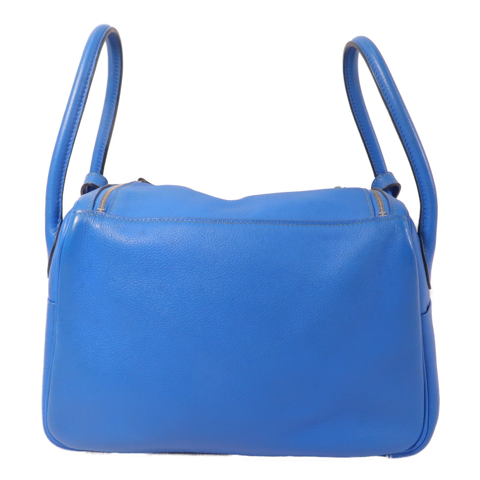 HERMES Evercolor皮革Lindy 26手挽肩背兩用袋Blue Hydra