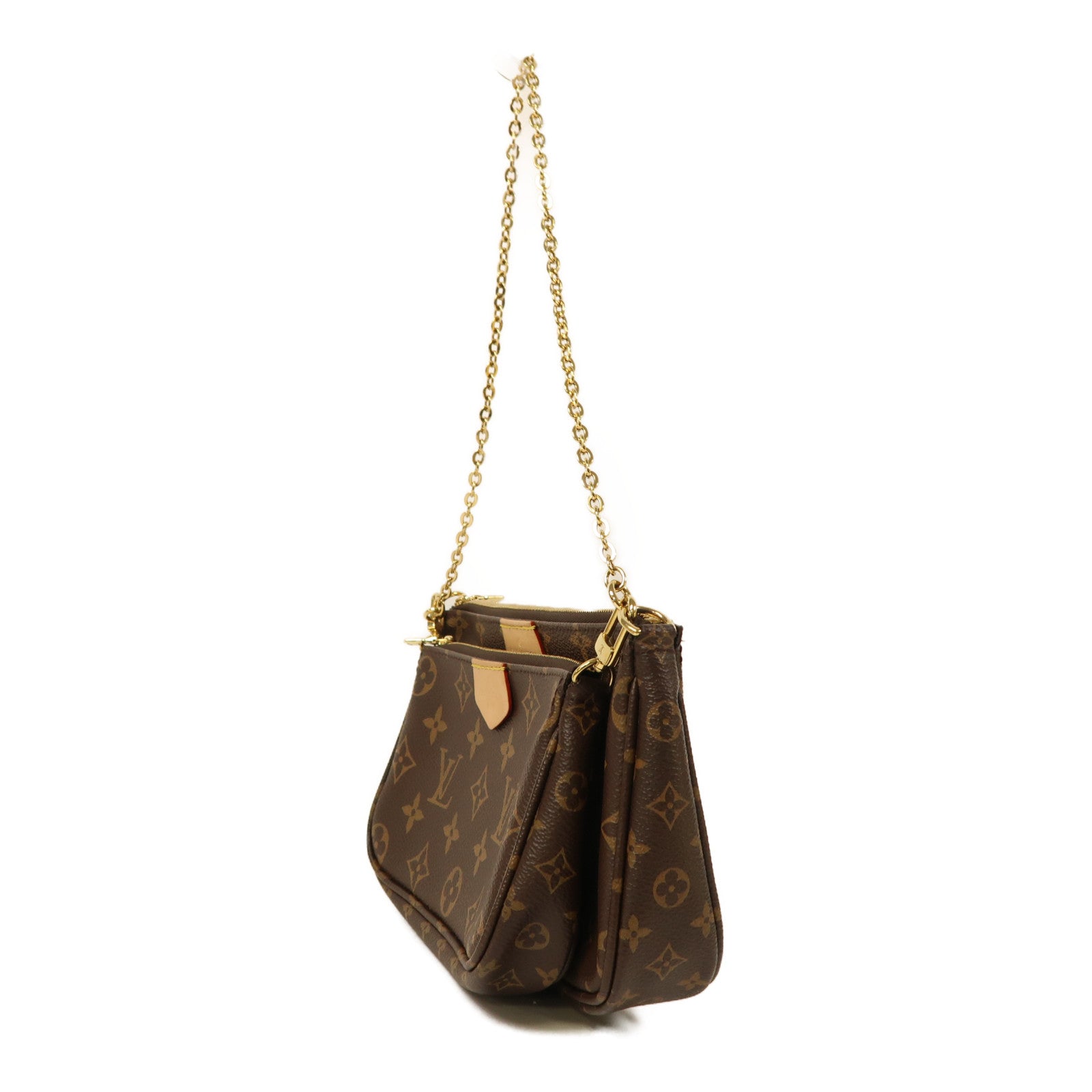 LOUIS VUITTON Monogram Multi Pochette Accessoires金扣手挽肩背兩用袋