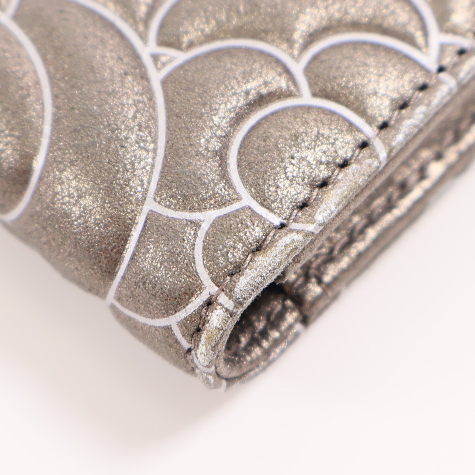 CHANEL CC SHW Wallet Calfskin Leather Silver