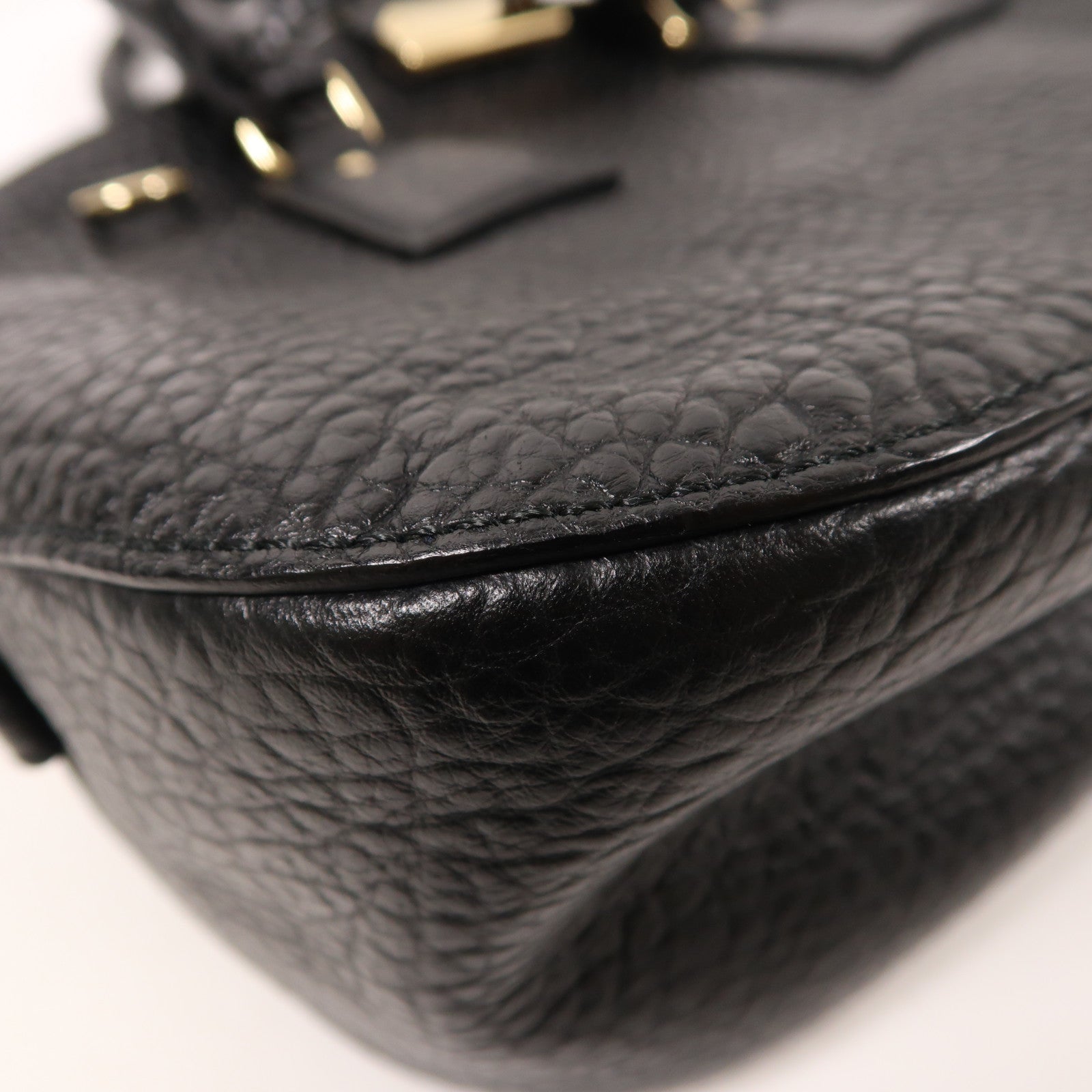 BURBERRY 牛皮皮革2 Way Shoulder金扣手挽肩背兩用袋