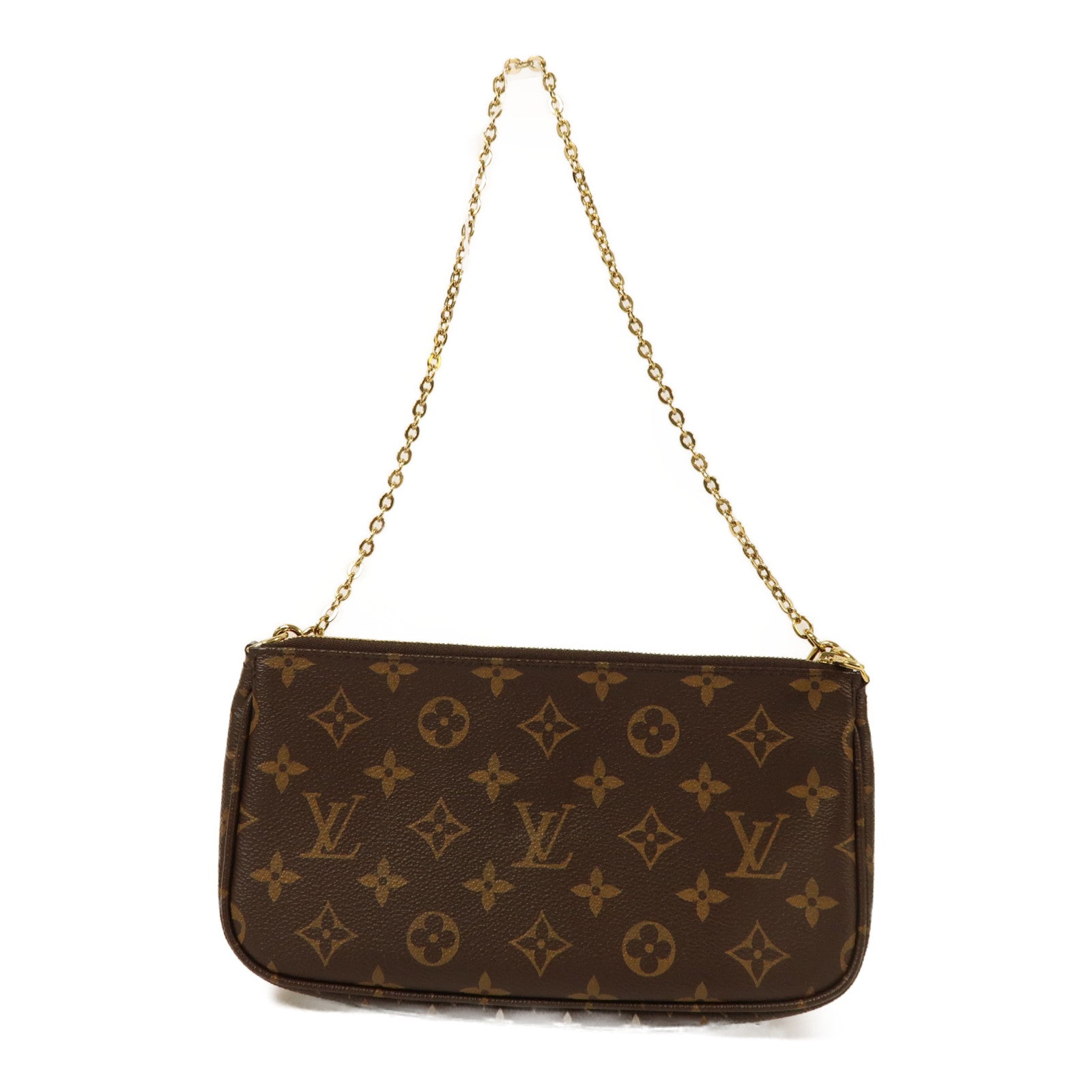 LOUIS VUITTON Monogram Multi Pochette Accessoires金扣手挽肩背兩用袋