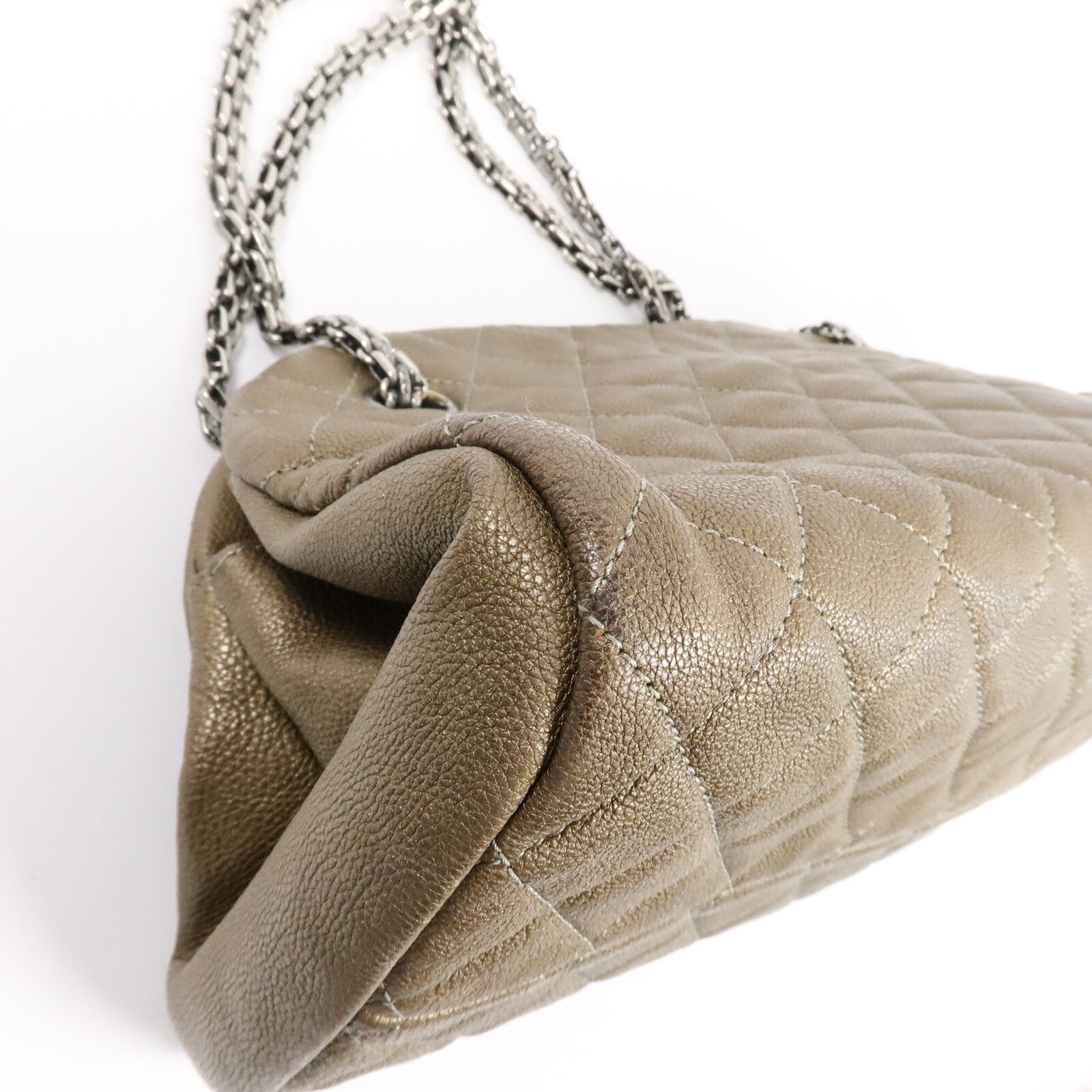 CHANEL 牛皮皮革Just Mademoiselle Bowling Bag鏈帶肩背袋