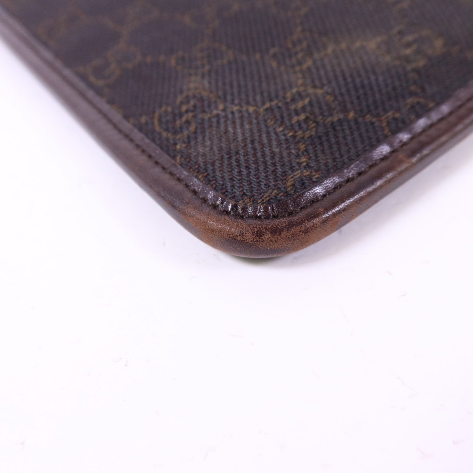 GUCCI 帆布Shoulder Bag銀扣肩背袋