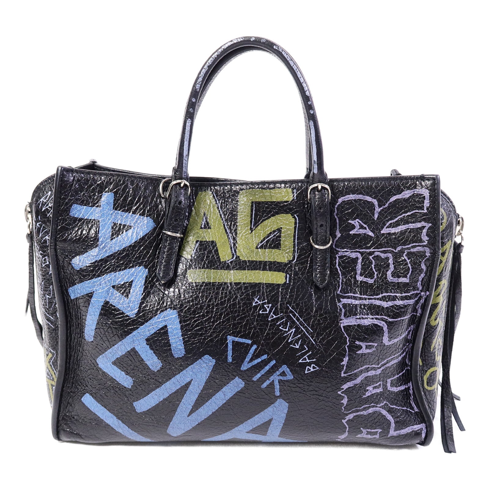 BALENCIAGA 牛皮皮革Papier A6 Graffiti Tote手挽袋