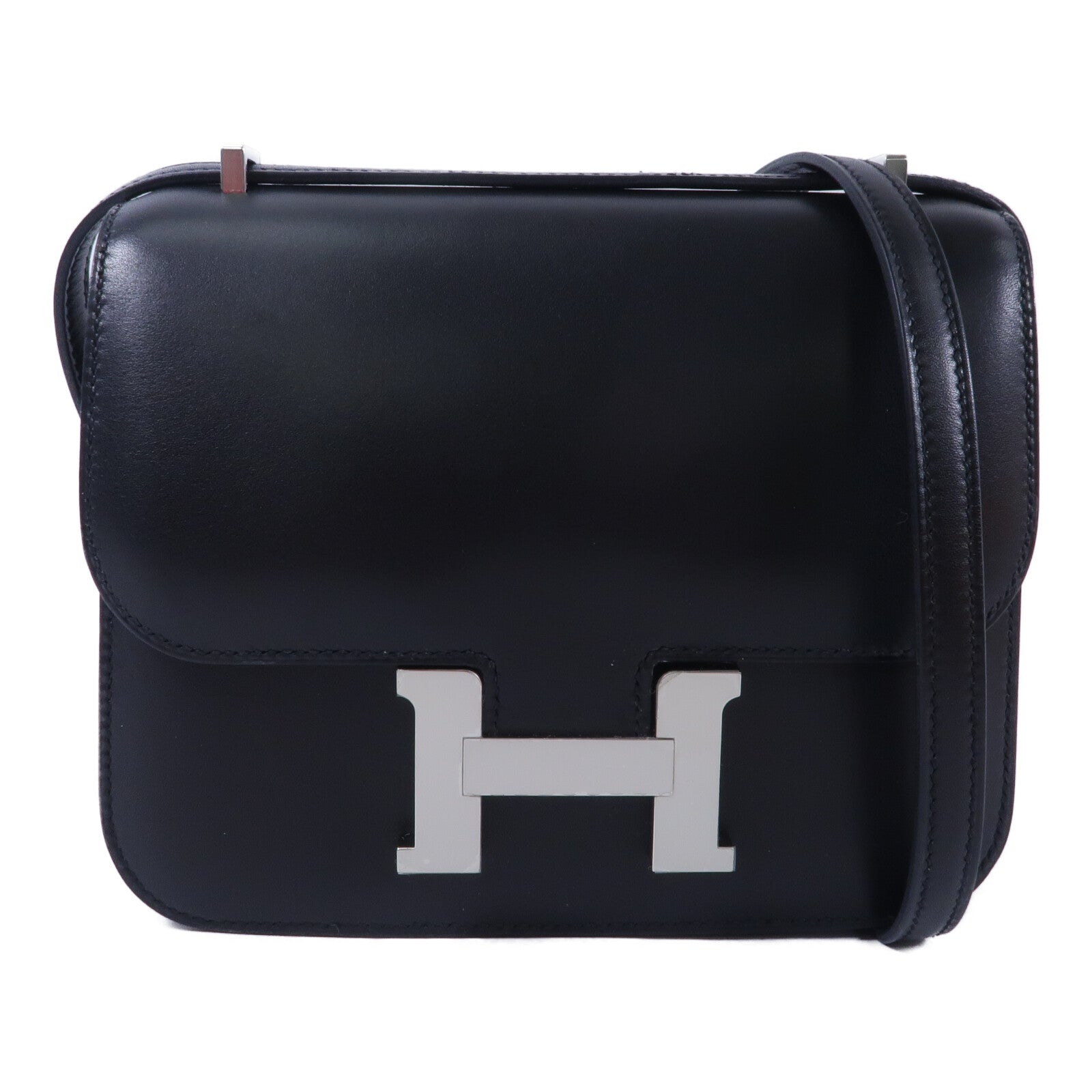 HERMES Evercalf皮革Constance Mini肩背袋Noir