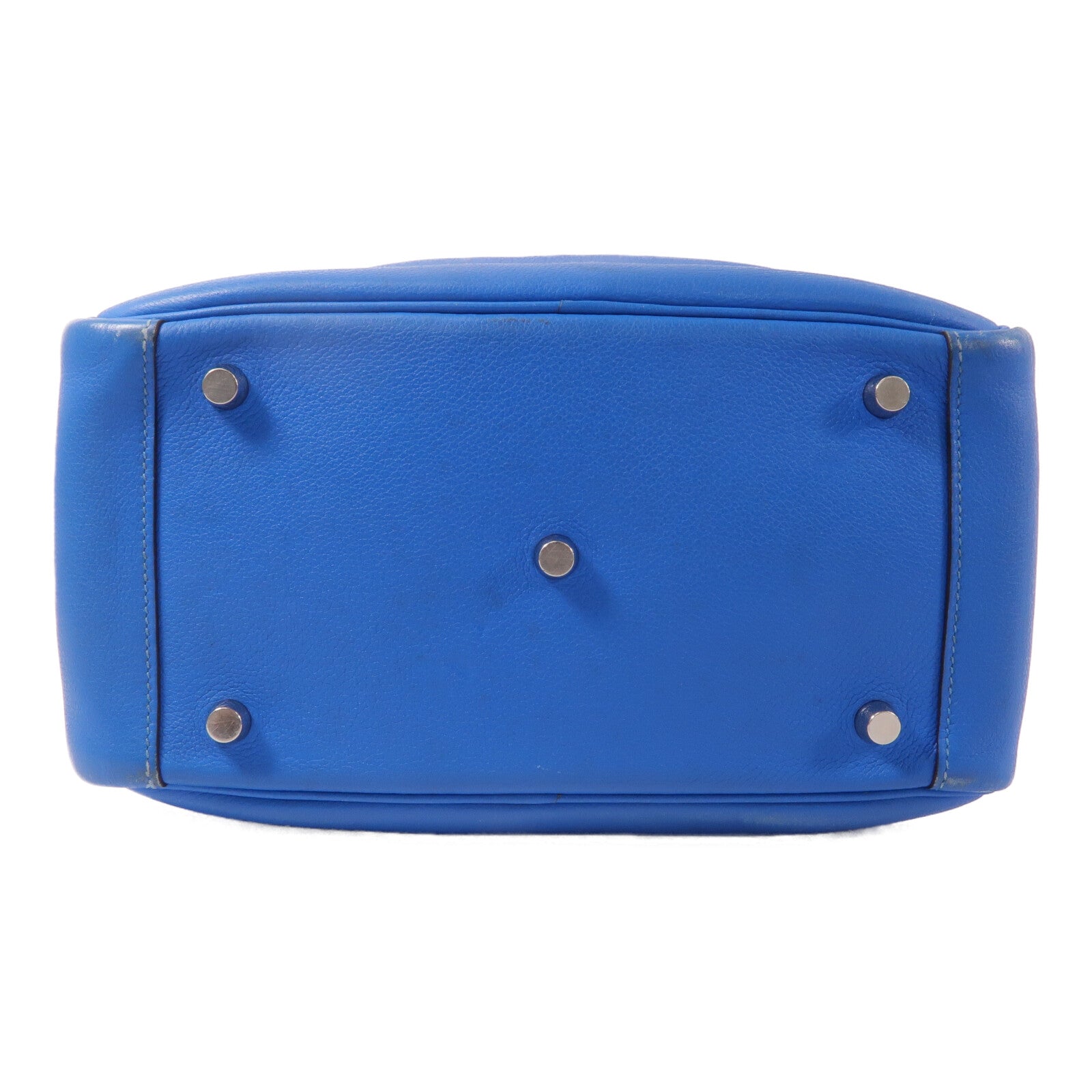 HERMES Evercolor皮革Lindy 26手挽肩背兩用袋Blue Hydra