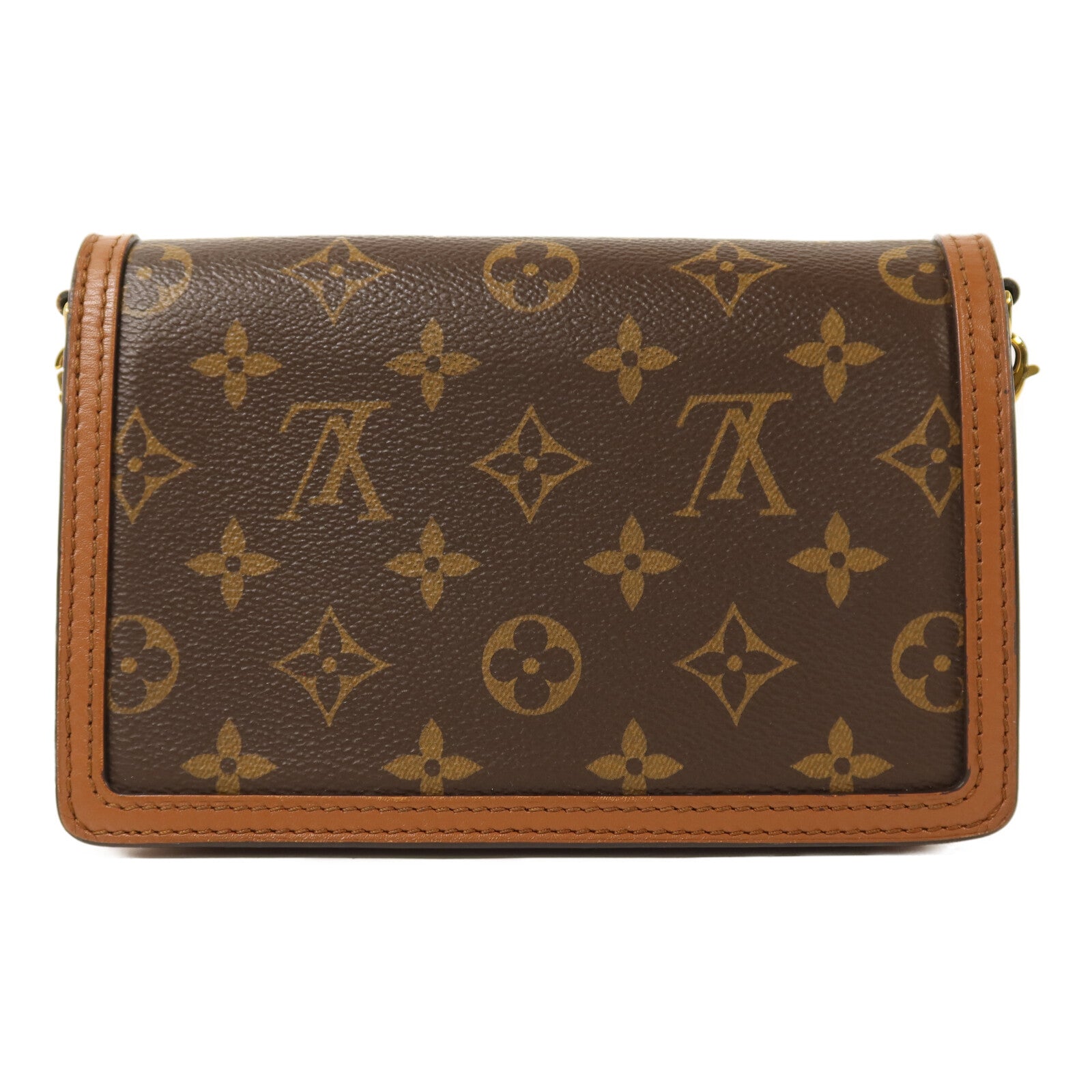 LOUIS VUITTON 【激減優惠】Monogram Reverse Dauphine金扣鏈帶肩背袋