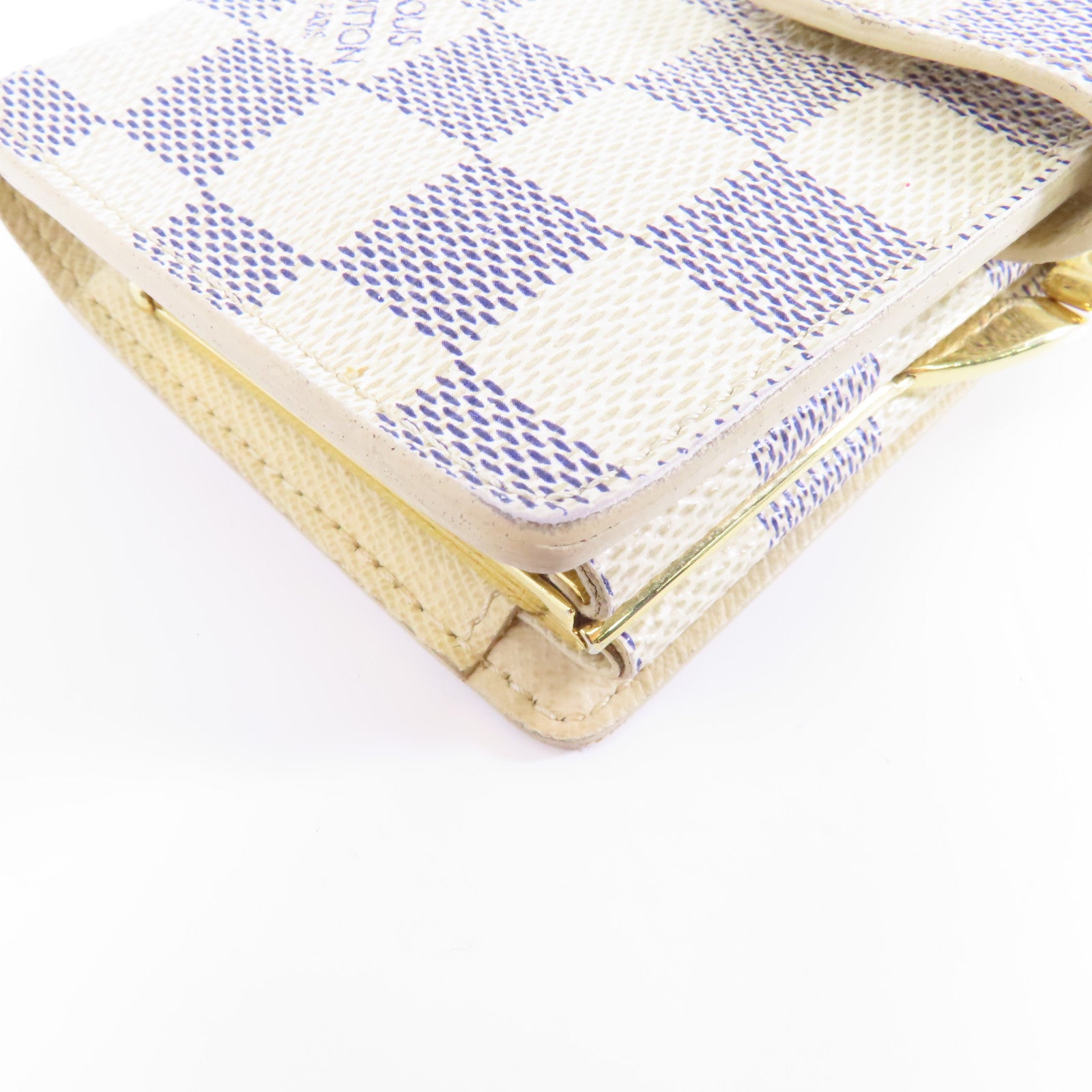LOUIS VUITTON (PRICE DOWN) LV GHW Wallet N61676 Damier Azur White