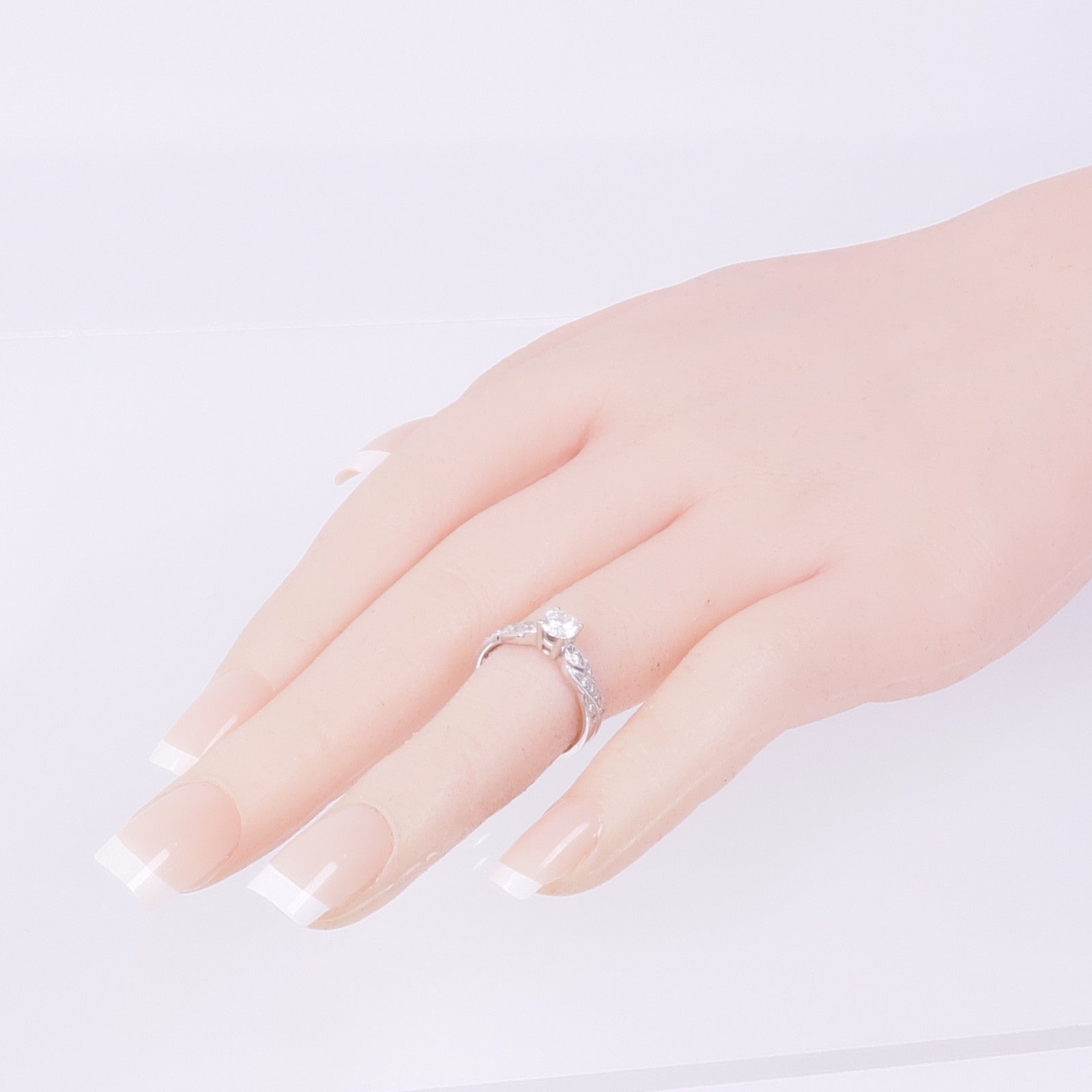 JEWELRY 【激減優惠】18K白金Diamond Ring鑽石戒指US#4.5