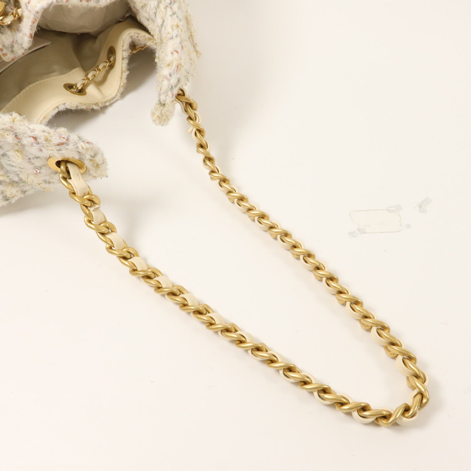 CHANEL Tweed Hobo鏈帶肩背袋