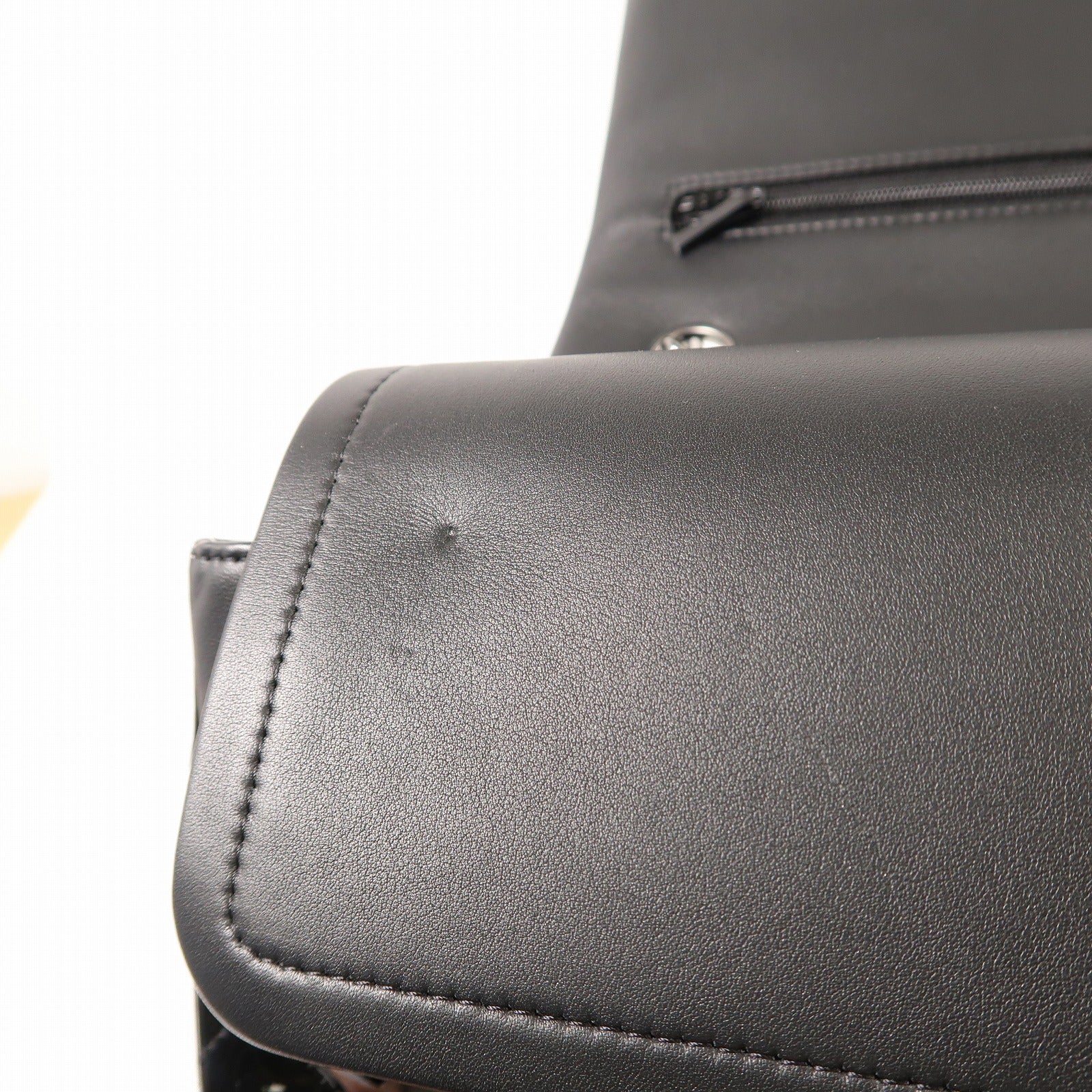 CHANEL 漆皮皮革Large Classic銀扣鏈帶肩背袋