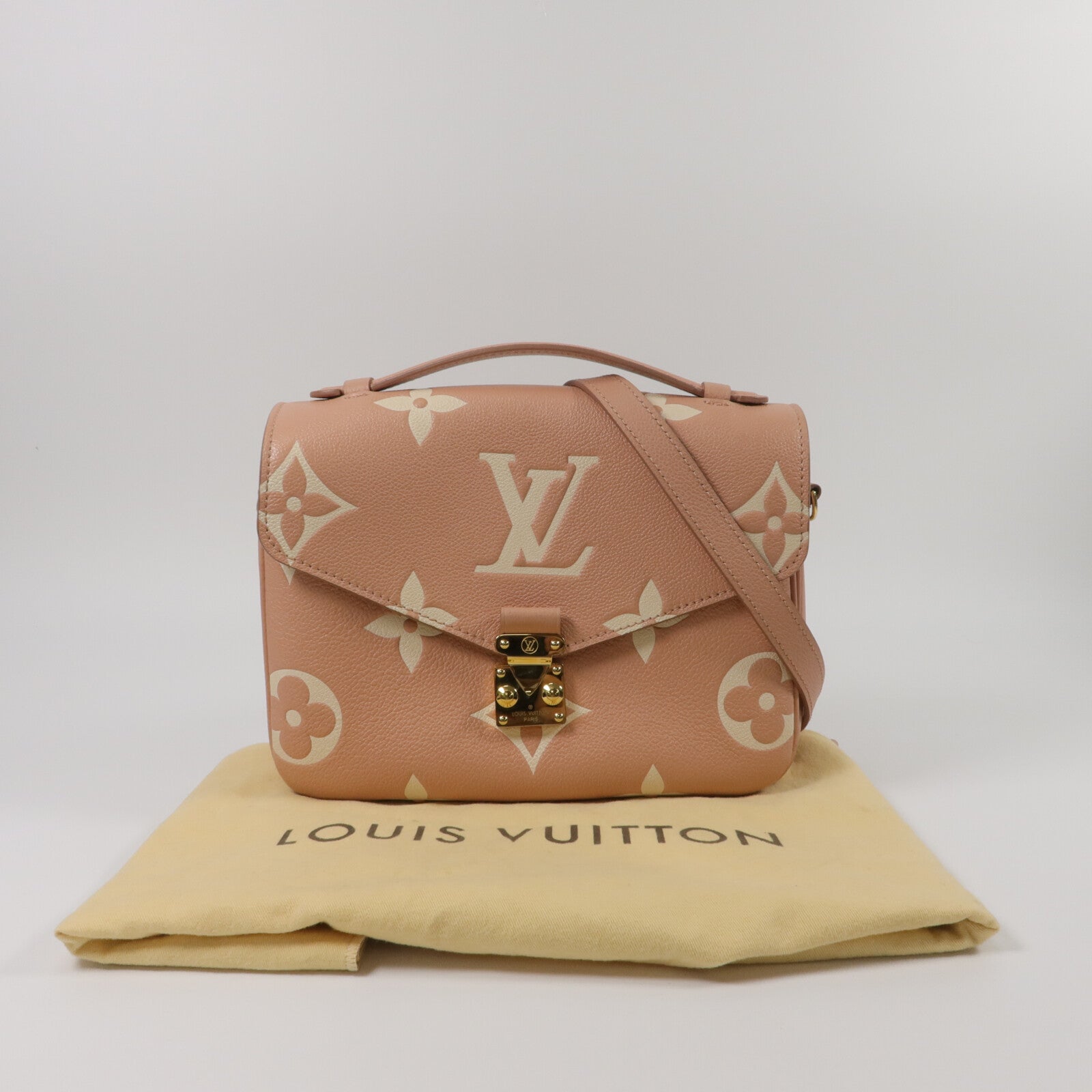 LOUIS VUITTON Monogram Empreinte Pochette Metis手挽肩背兩用袋