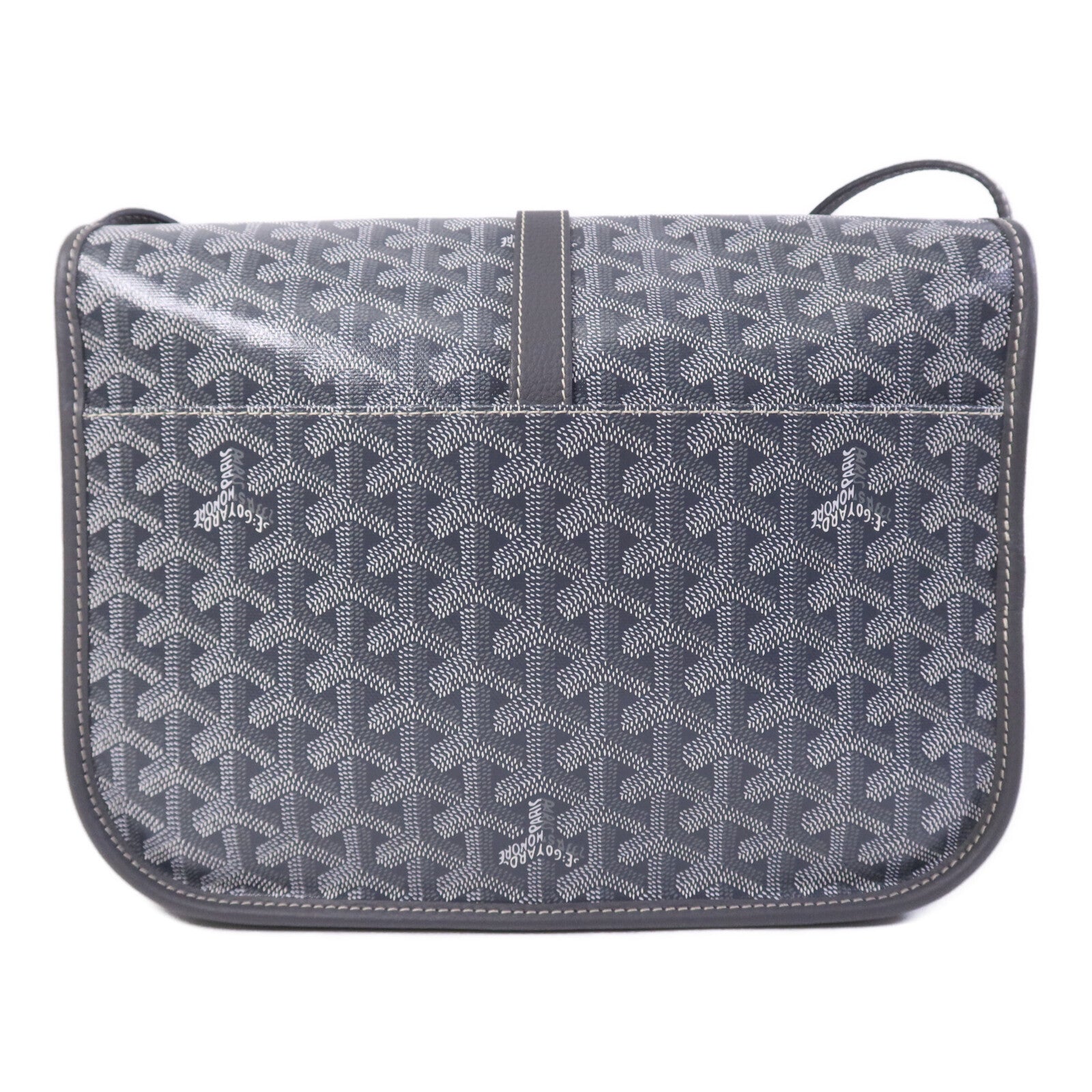 GOYARD 塗層帆布Belvedere MM銀扣肩背袋